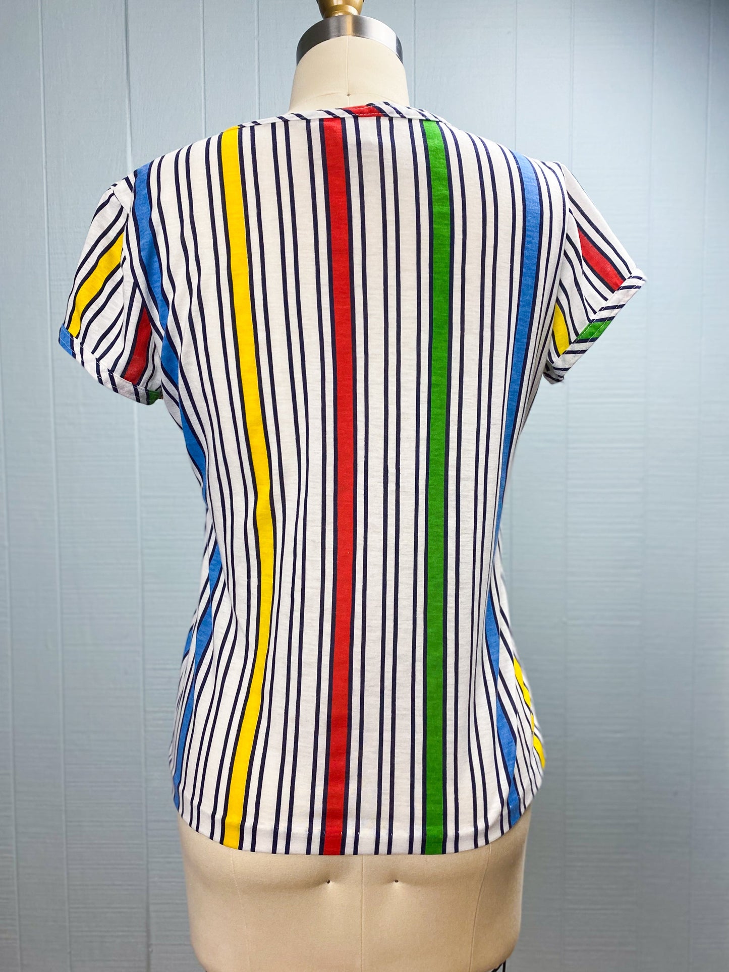 70s/80s Vertical Rainbow T Shirt | S/M