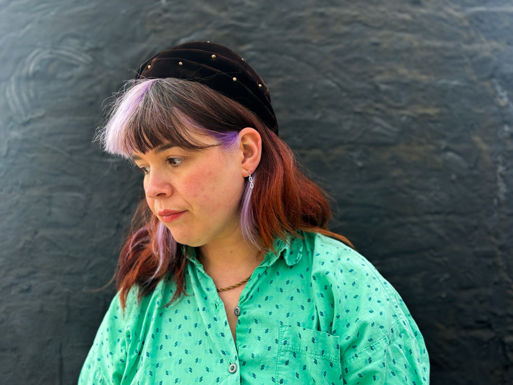 50s/60s Mrs. Maisel Chocolate Brown Velvet Hat