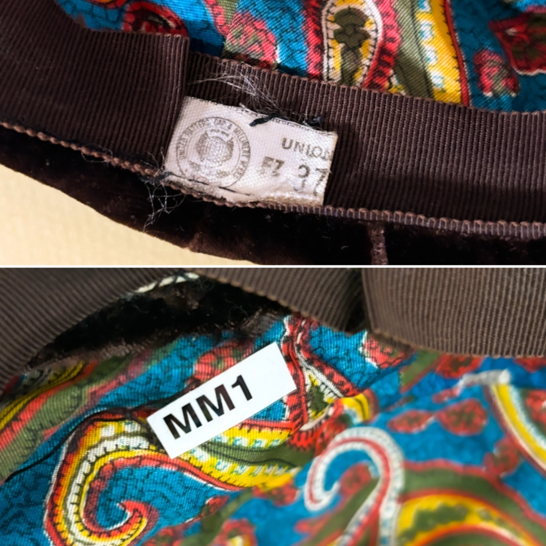50s/60s Mrs. Maisel Chocolate Brown Velvet Hat