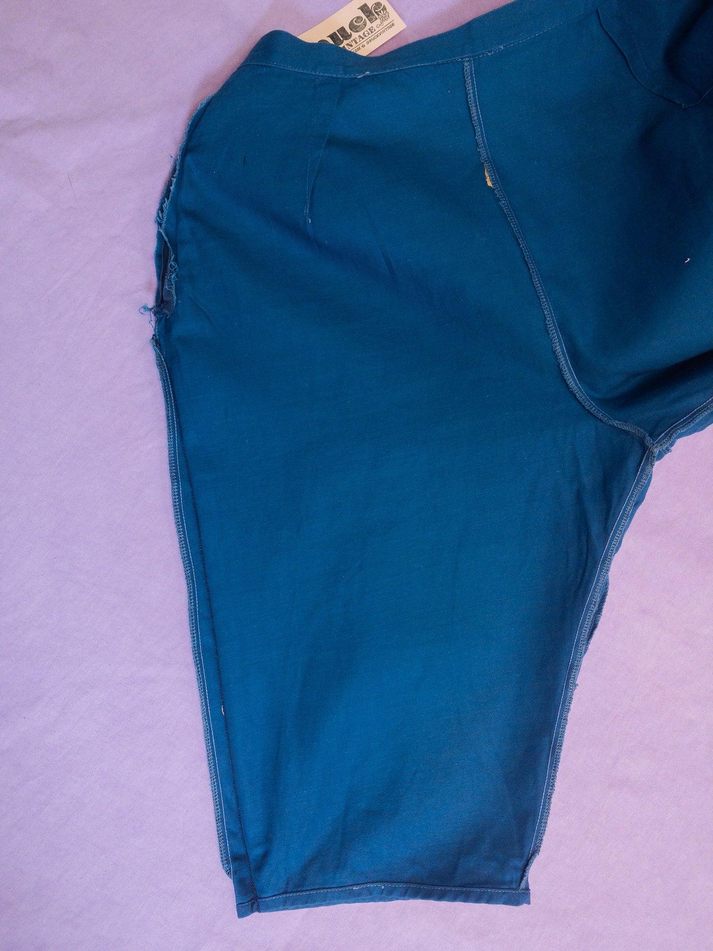 50s 60s Rich Blue Shorts | 30" | High Waist Pin Up Bermuda