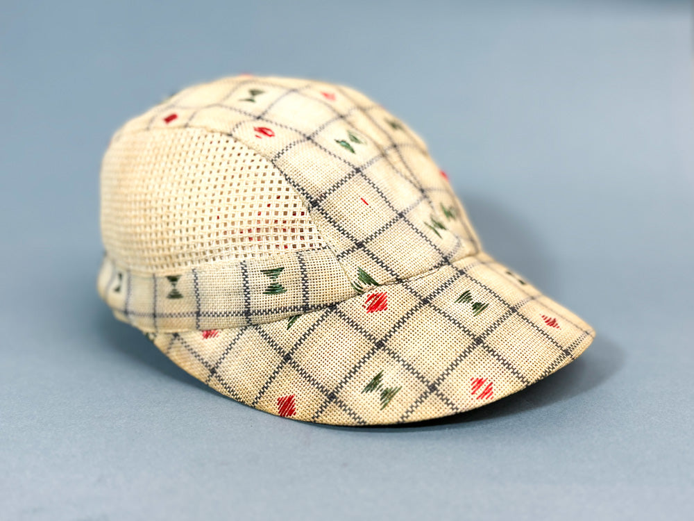 50s Mrs. Maisel Cream, Green & Red Embroidered Baseball Cap