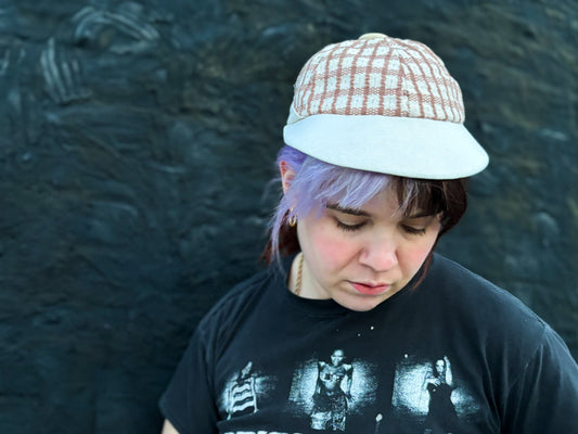 50s Mrs. Maisel Cream & Brown Sporty Baseball Cap