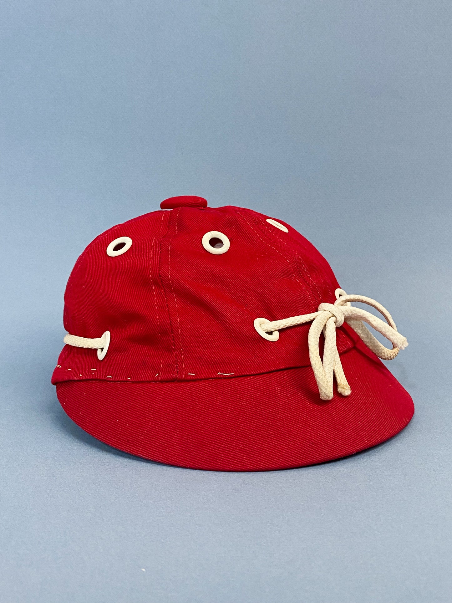 50's "Marvelous Mrs. Maisel" Red Grommet Nautical Shoelace Sporty Baseball Cap