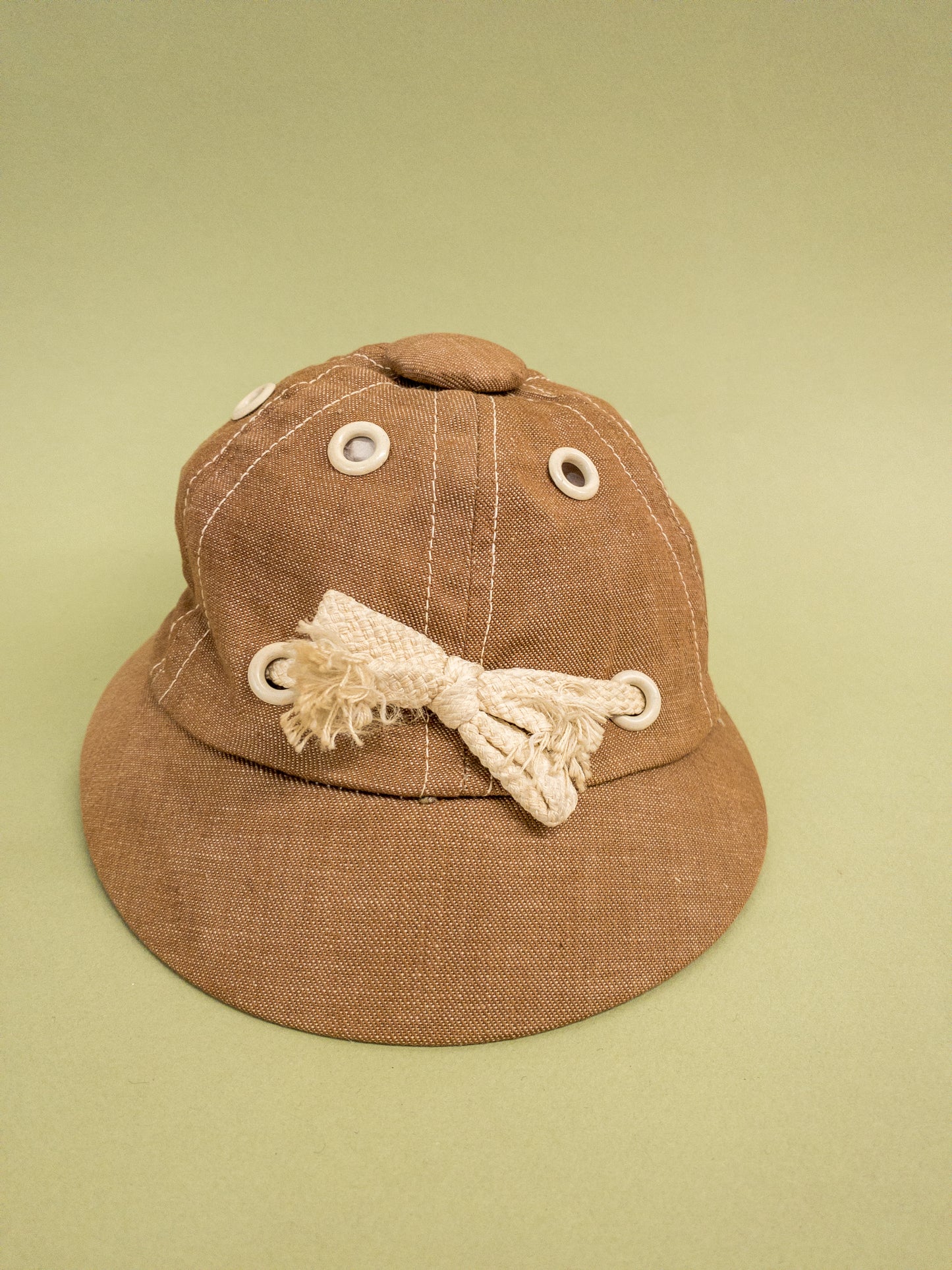 50's "Marvelous Mrs. Maisel" Brown Grommet Nautical Shoelace Sporty Baseball Cap