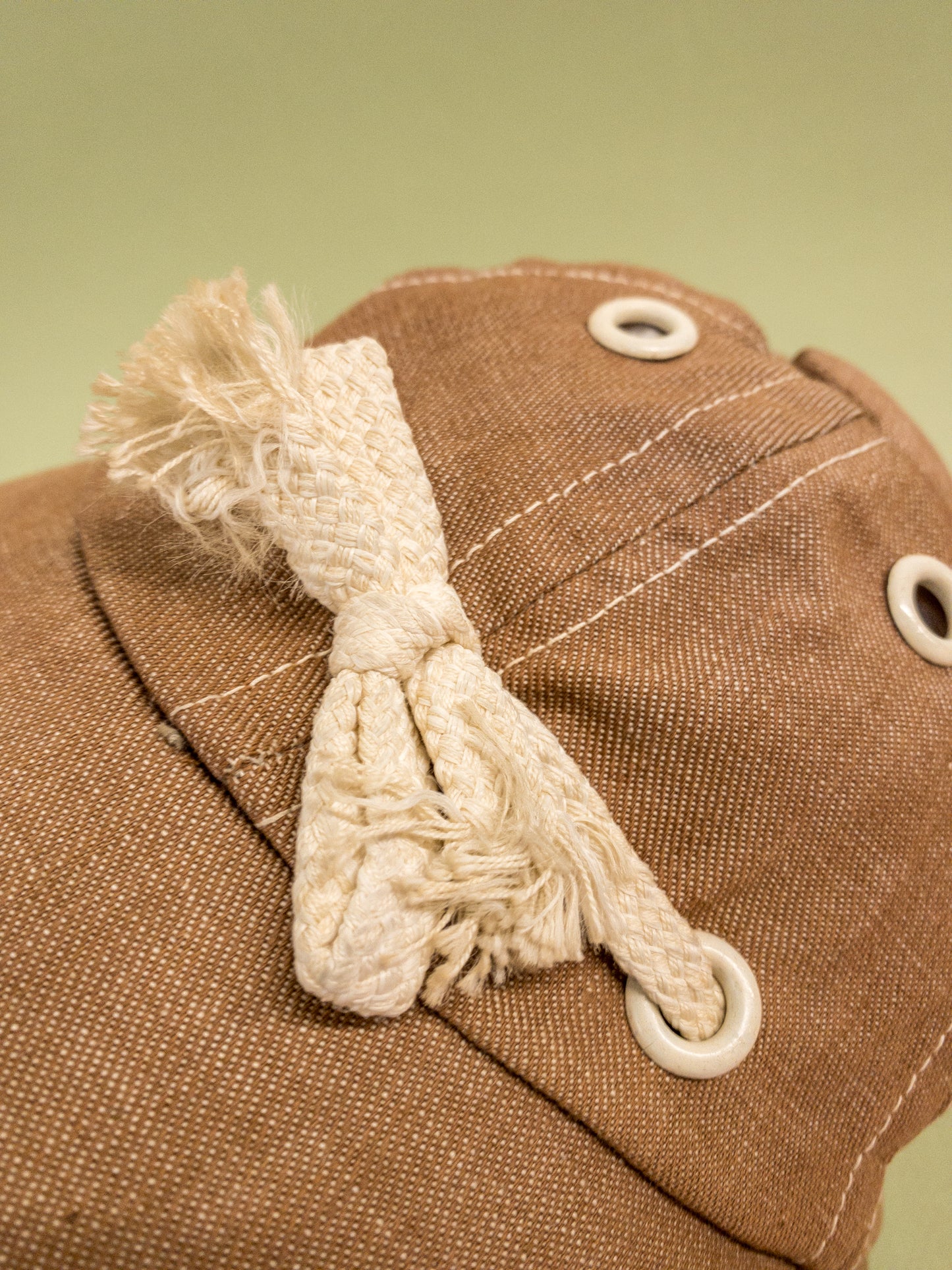 50's "Marvelous Mrs. Maisel" Brown Grommet Nautical Shoelace Sporty Baseball Cap