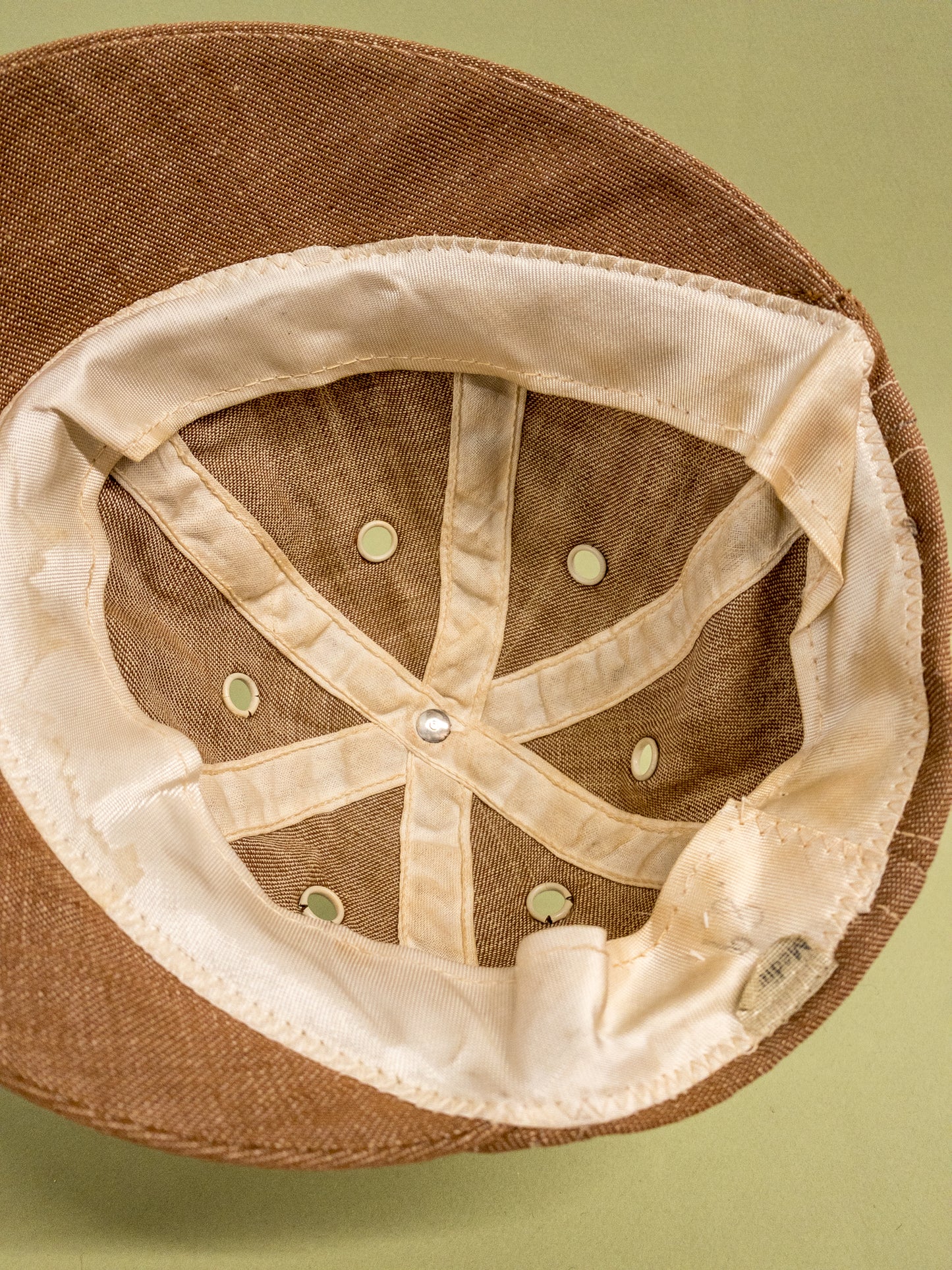 50's "Marvelous Mrs. Maisel" Brown Grommet Nautical Shoelace Sporty Baseball Cap