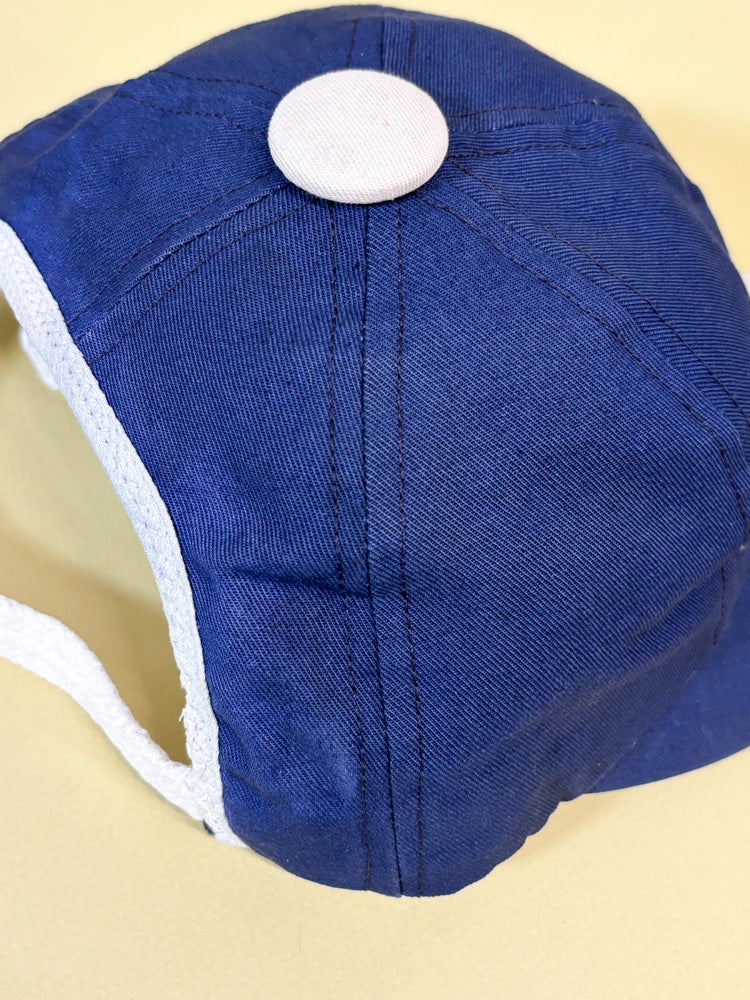 50s Mrs. Maisel Blue & Cream Bow Sporty Baseball Cap