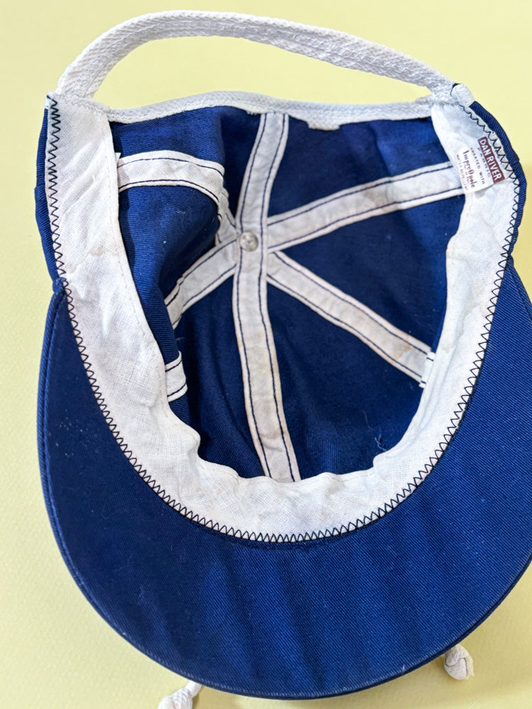 50s Mrs. Maisel Blue & Cream Bow Sporty Baseball Cap