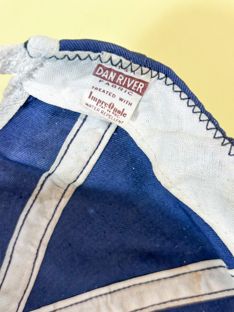 50s Mrs. Maisel Blue & Cream Bow Sporty Baseball Cap