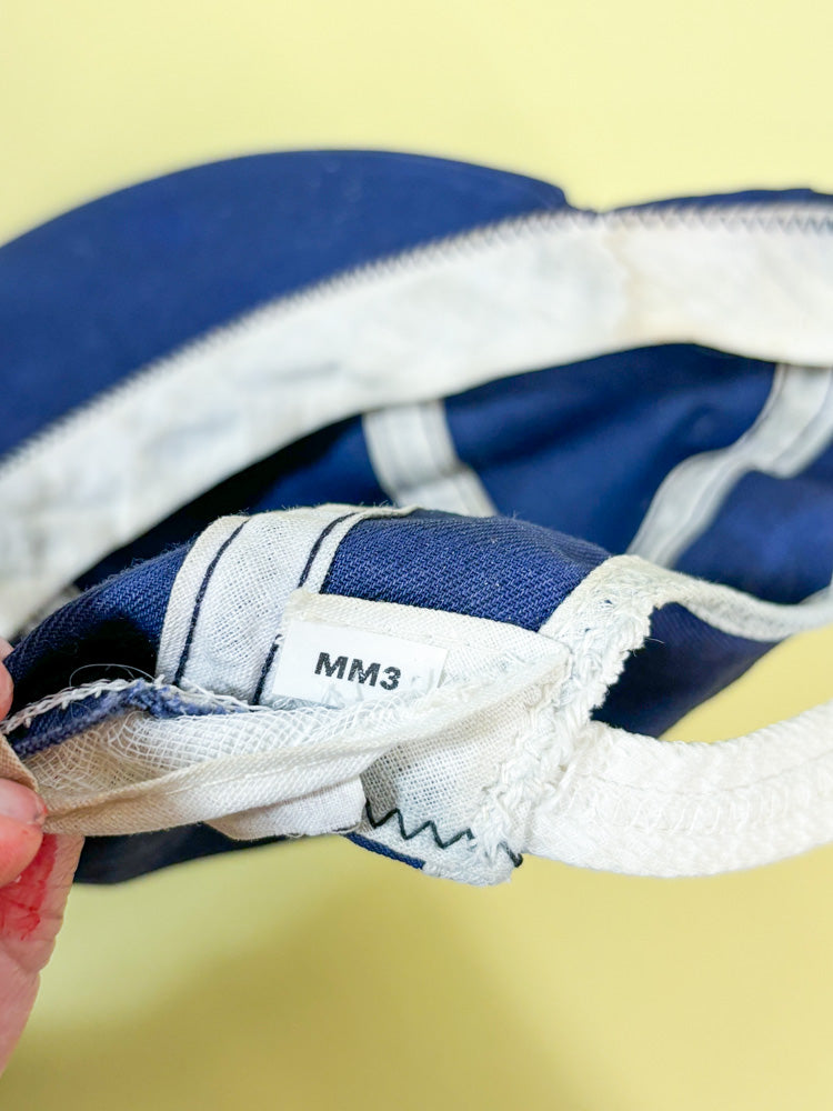 50s Mrs. Maisel Blue & Cream Bow Sporty Baseball Cap