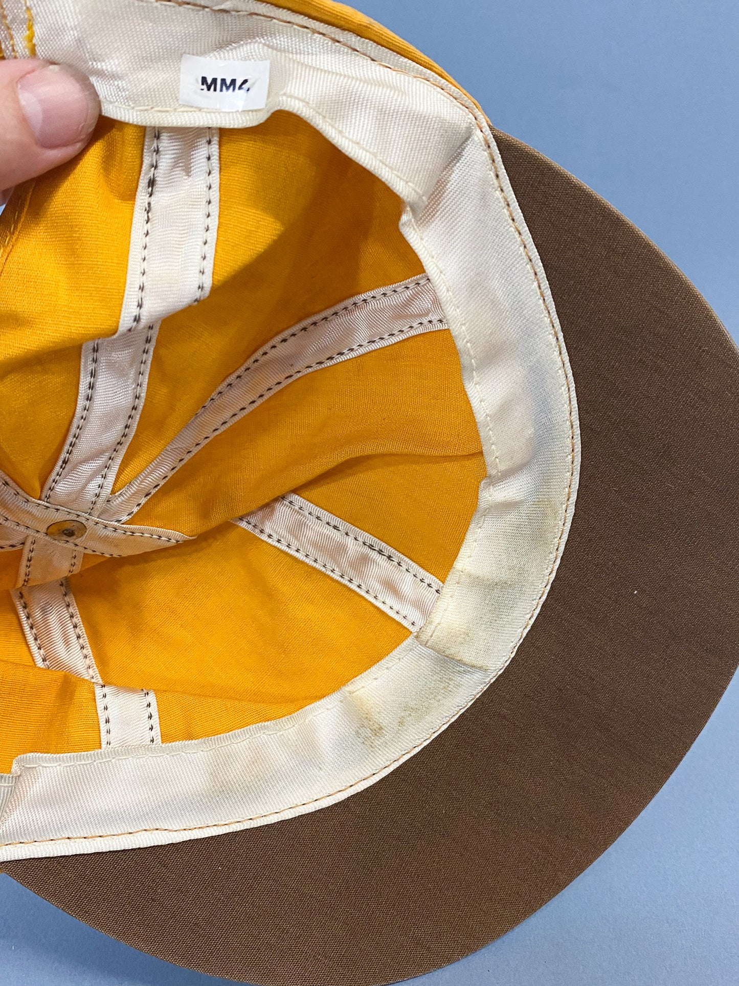 50's "Marvelous Mrs. Maisel" Gold & Brown Bow Sporty Baseball Cap