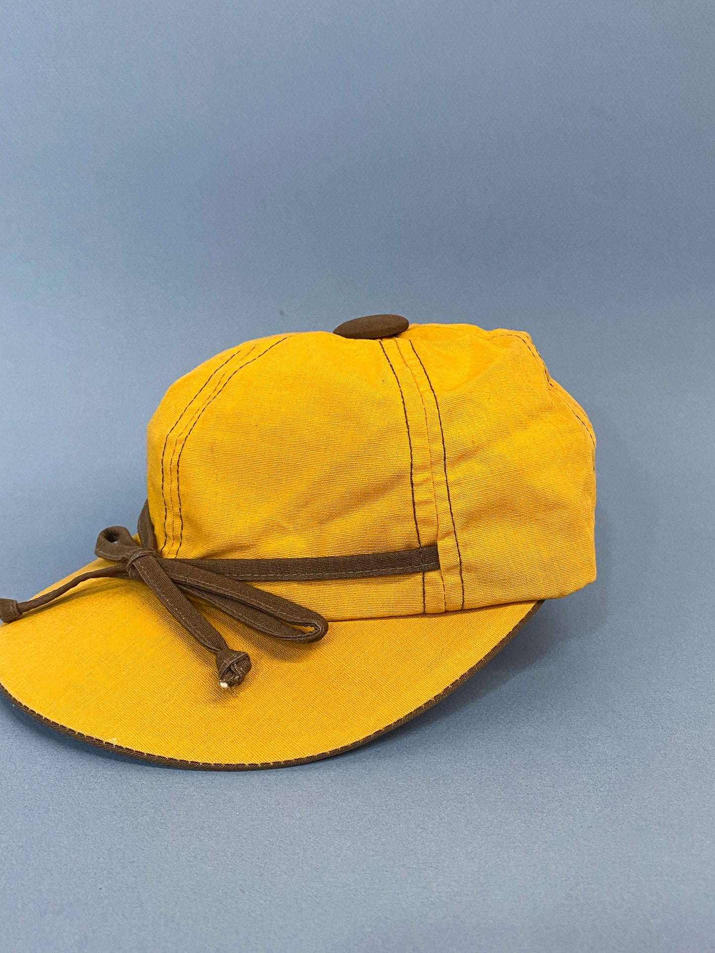 50's "Marvelous Mrs. Maisel" Gold & Brown Bow Sporty Baseball Cap
