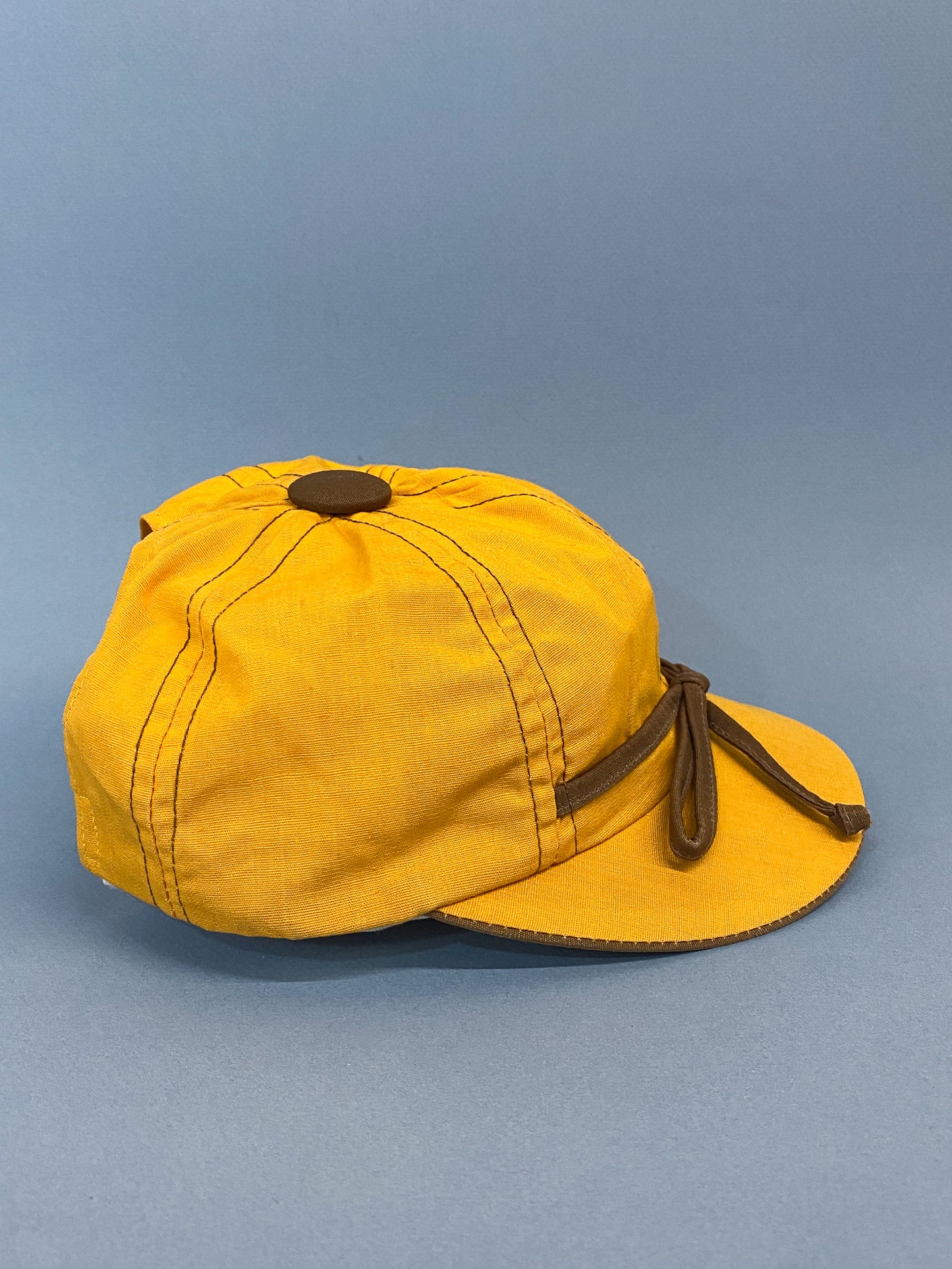 50's "Marvelous Mrs. Maisel" Gold & Brown Bow Sporty Baseball Cap