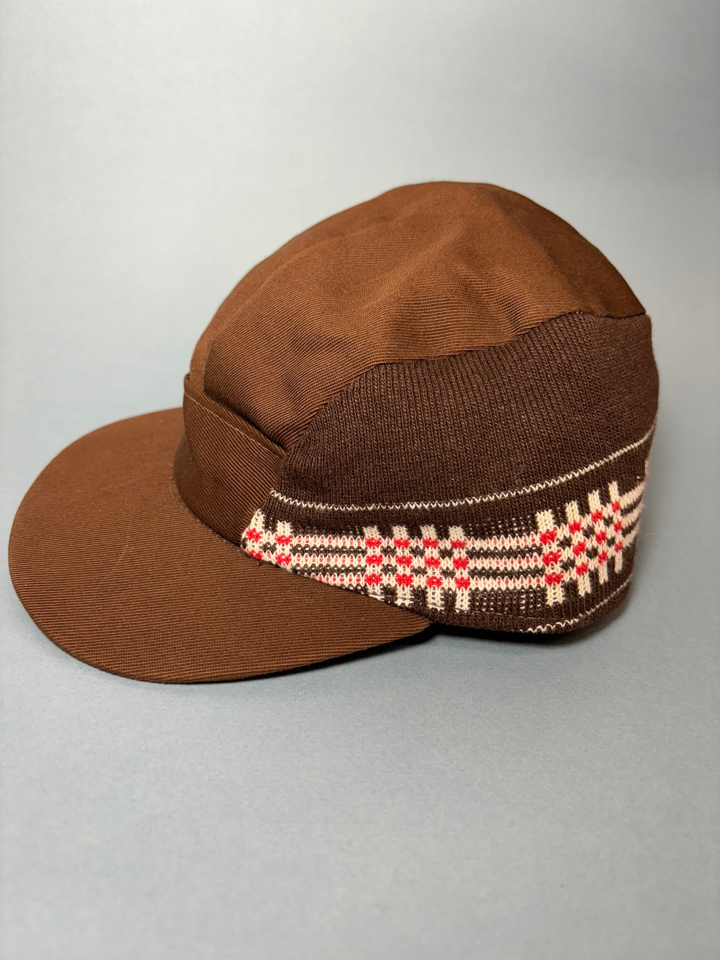 50's 60's "Marvelous Mrs. Maisel" Chocolate Brown Sweater Knit Earflap Winter Hat