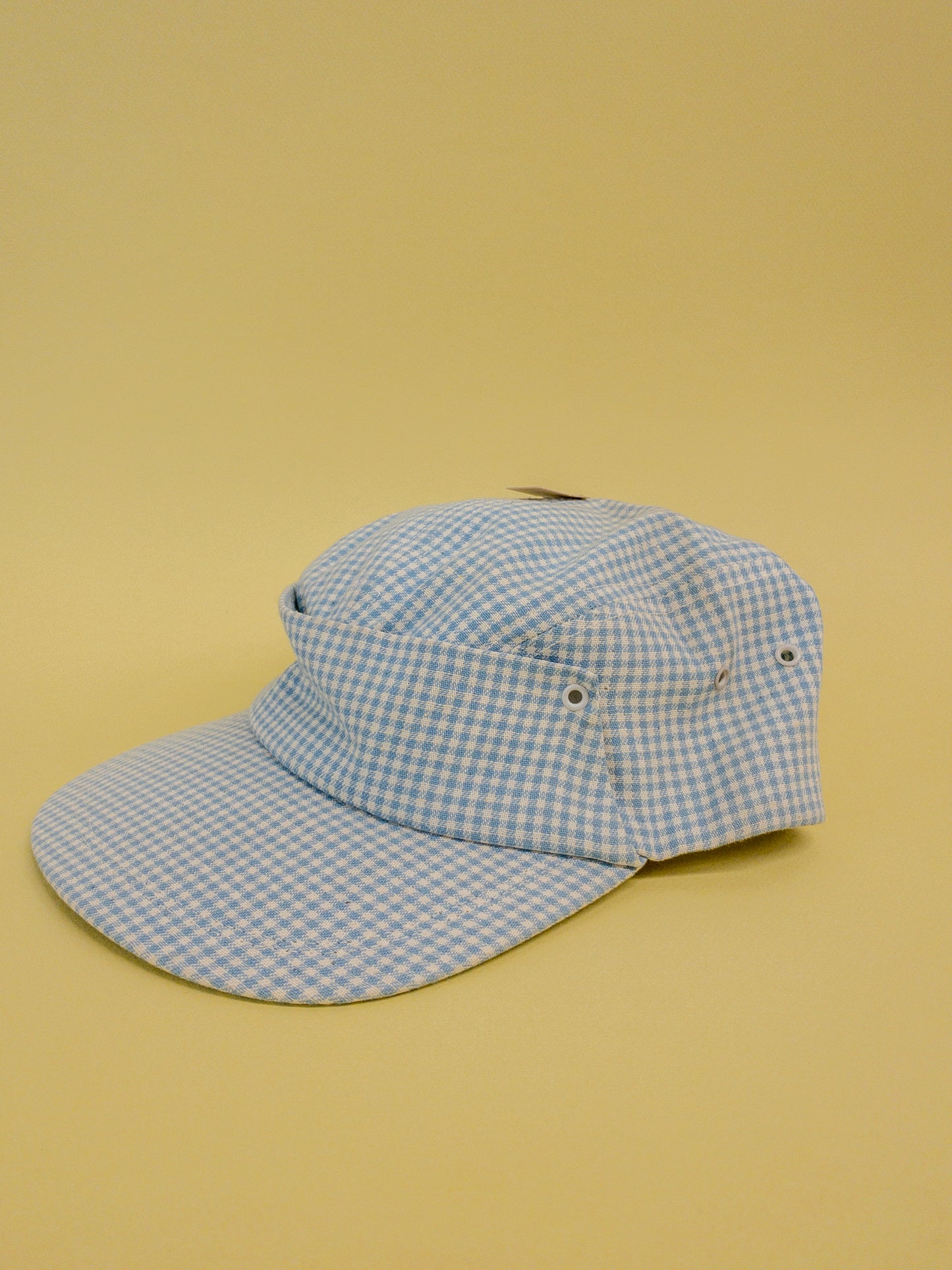 50's 60's "Marvelous Mrs. Maisel" Baby Blue Gingham Baseball Hat