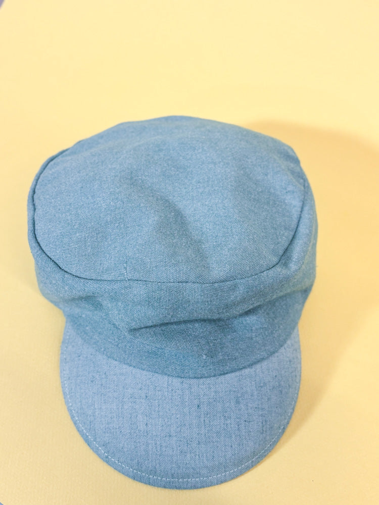 50s Mrs. Maisel Chambray Blue Work Cadet Hat