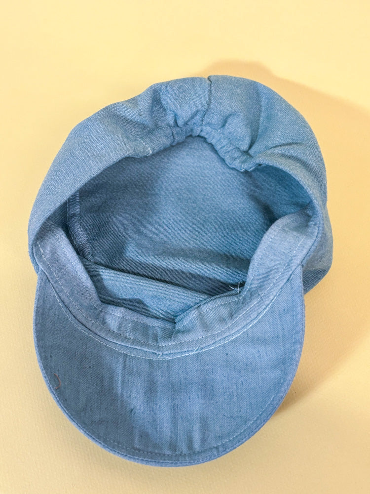50s Mrs. Maisel Chambray Blue Work Cadet Hat