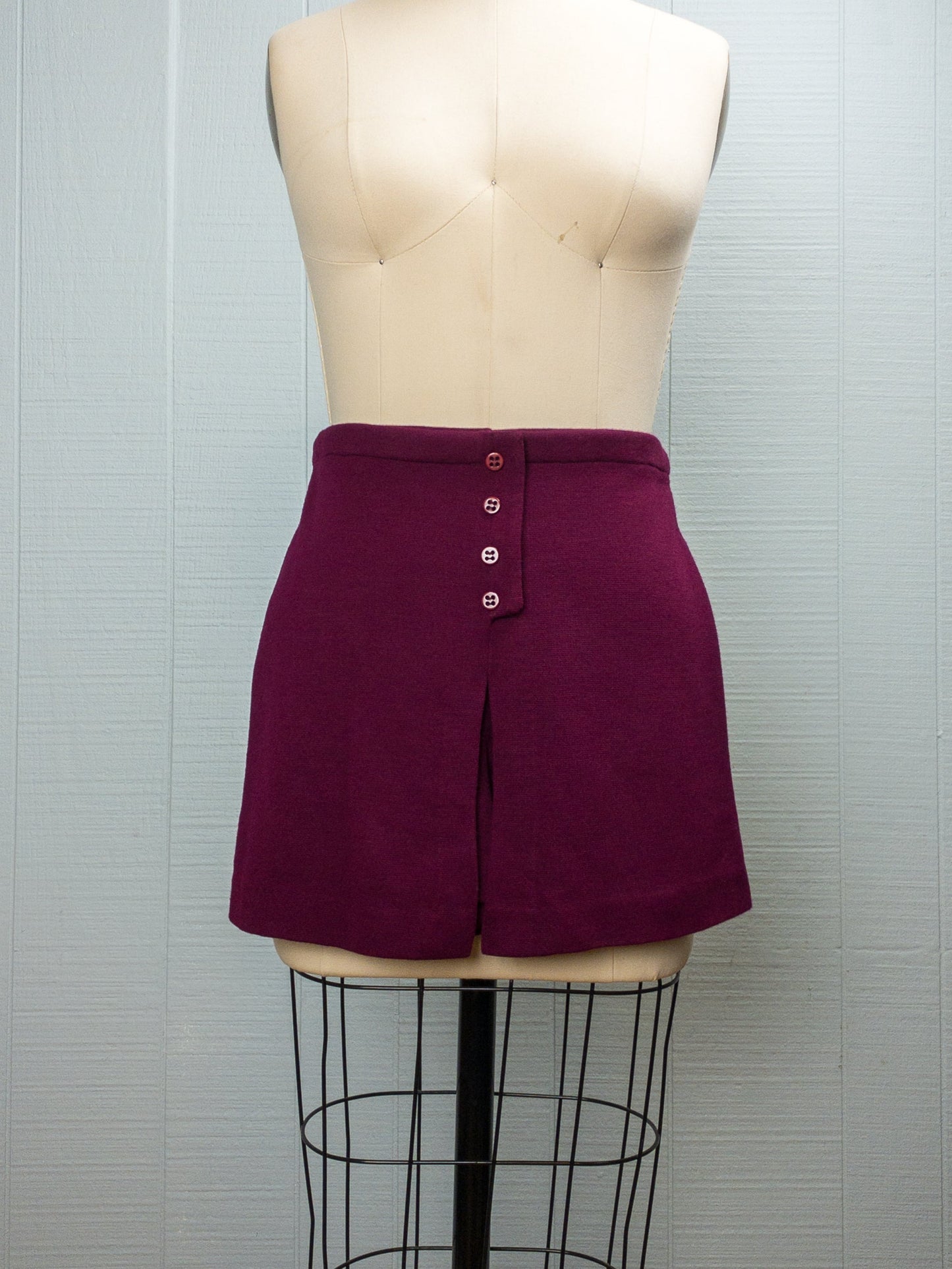 60's 70's Wine Knit Skort