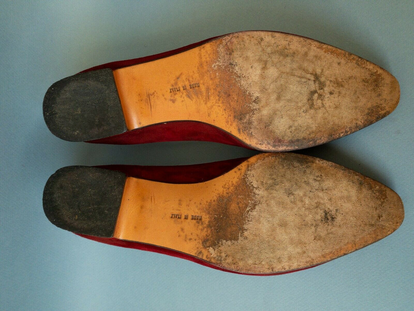 80's FERRAGAMO Wine Red Suede Loafers | 8.5