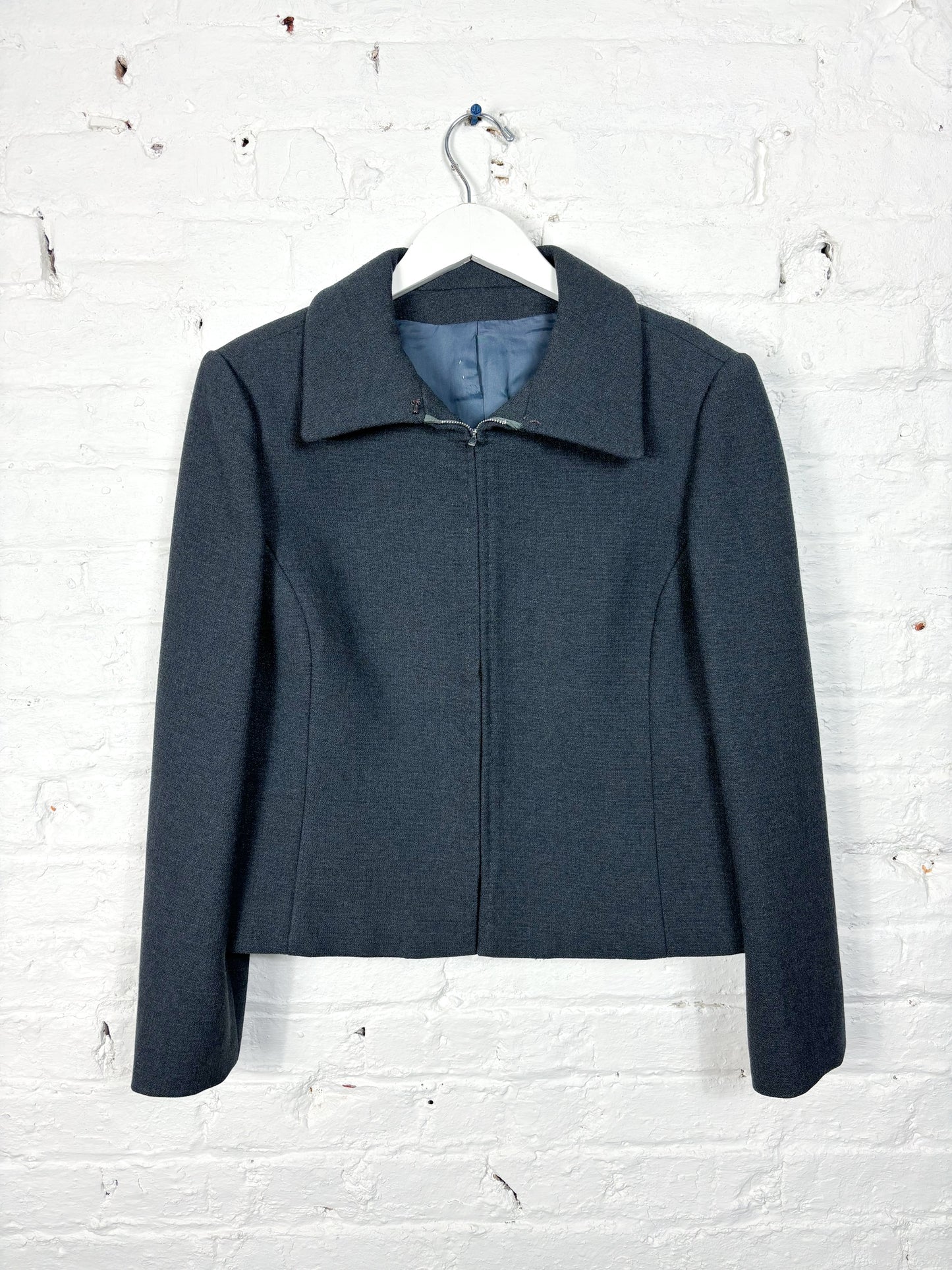 60's Mrs. Maisel Charcoal Grey Cropped Jacket | S