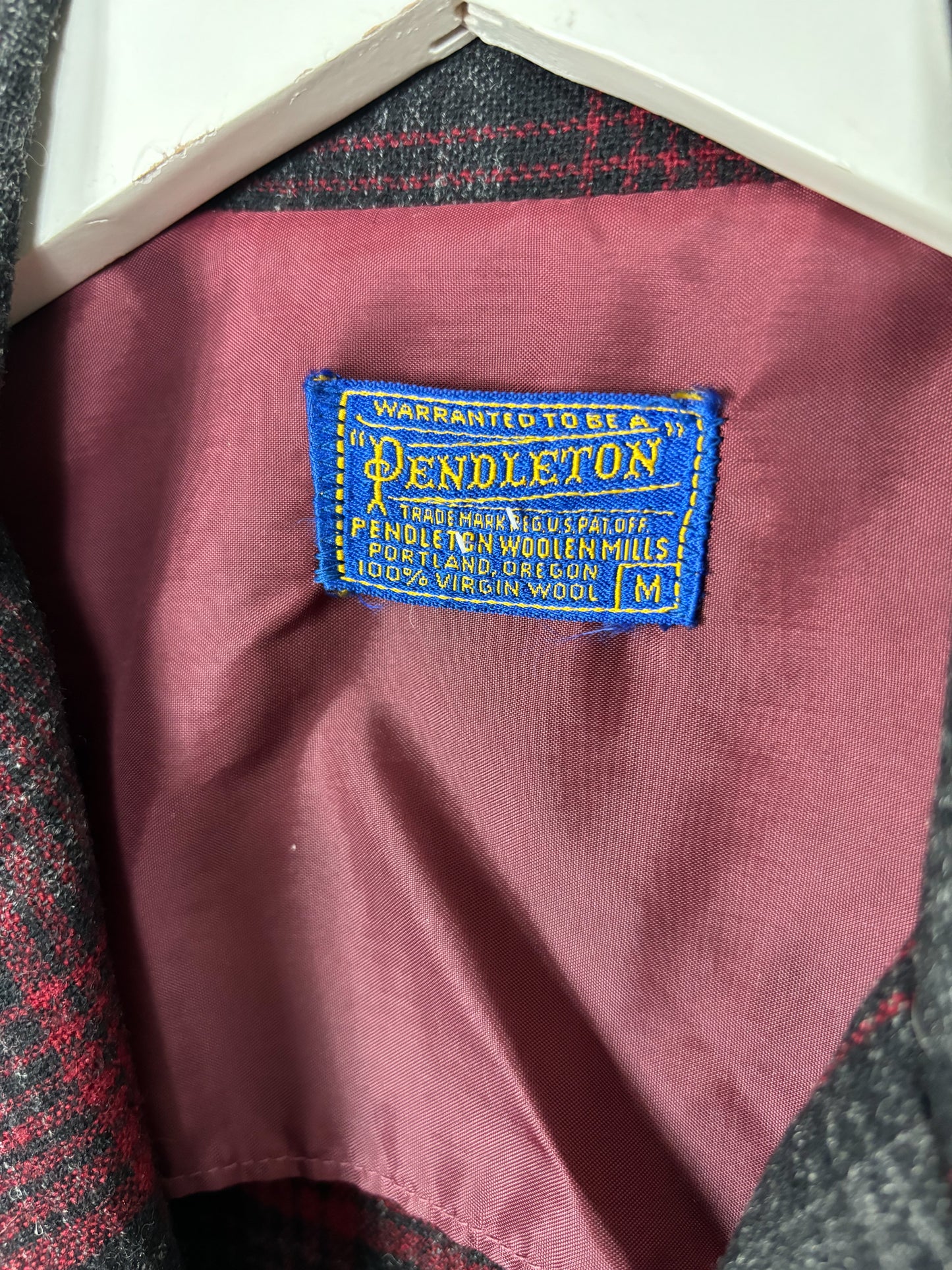 50's 60's Mrs. Maisel Pendleton Red & Black Wool 49'er Jacket | L