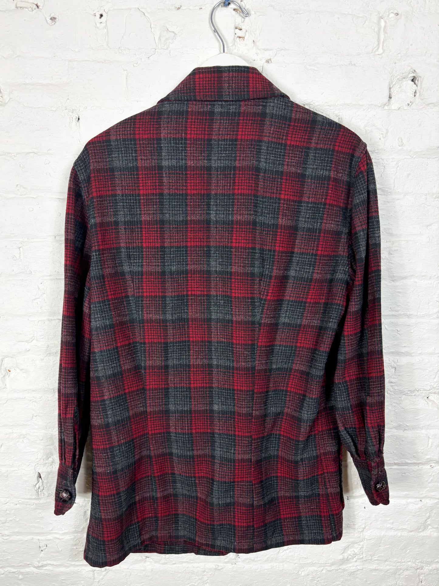 50's 60's Mrs. Maisel Pendleton Red & Black Wool 49'er Jacket | L
