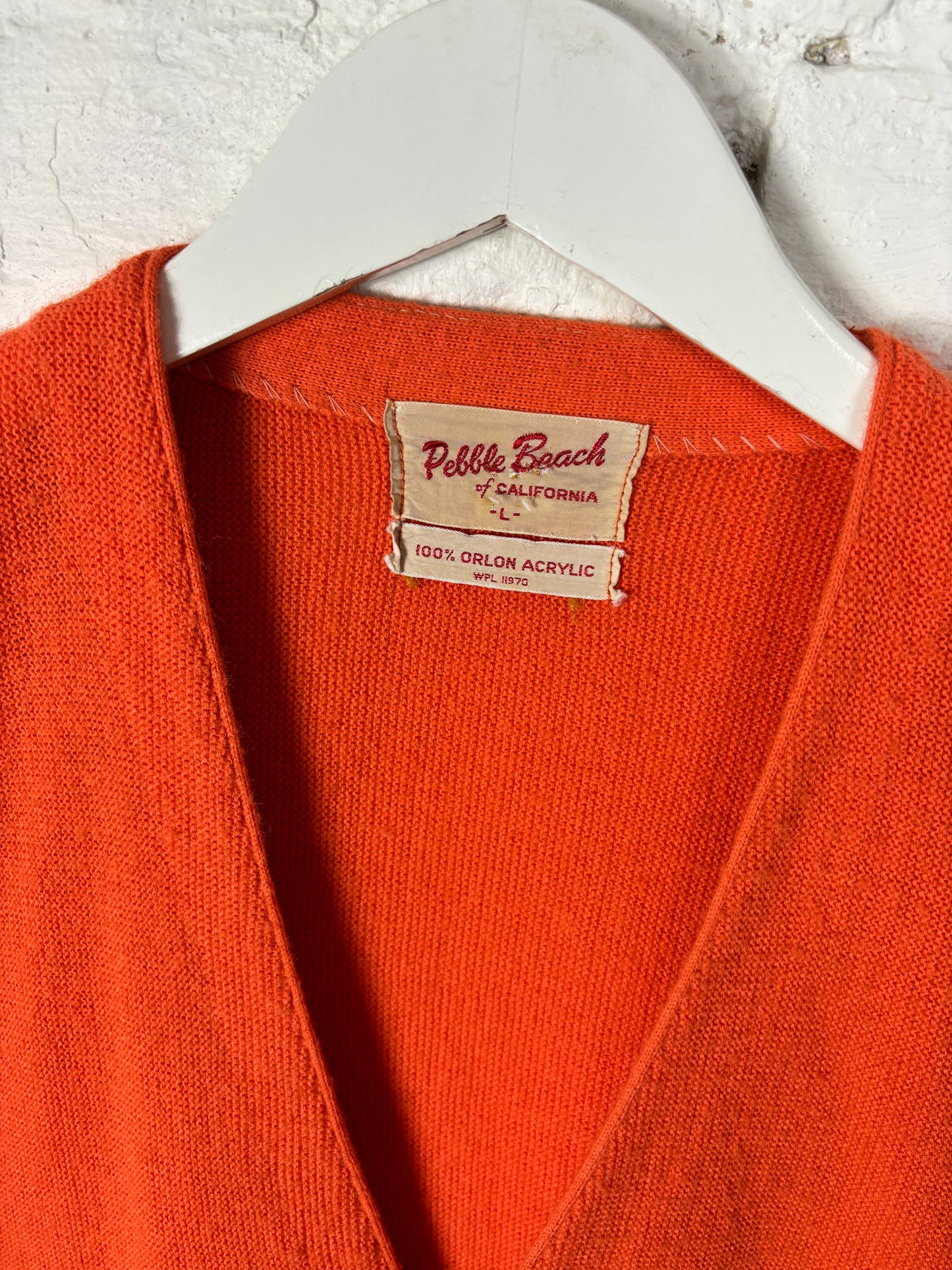 60's Mrs. Maisel Bright Tangerine Orange Grandpa Cardigan | L/XL