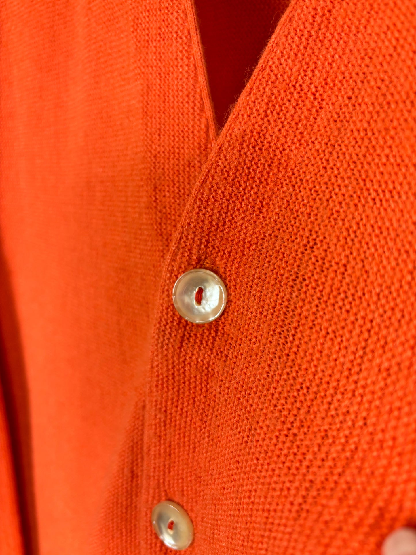 60's Mrs. Maisel Bright Tangerine Orange Grandpa Cardigan | L/XL