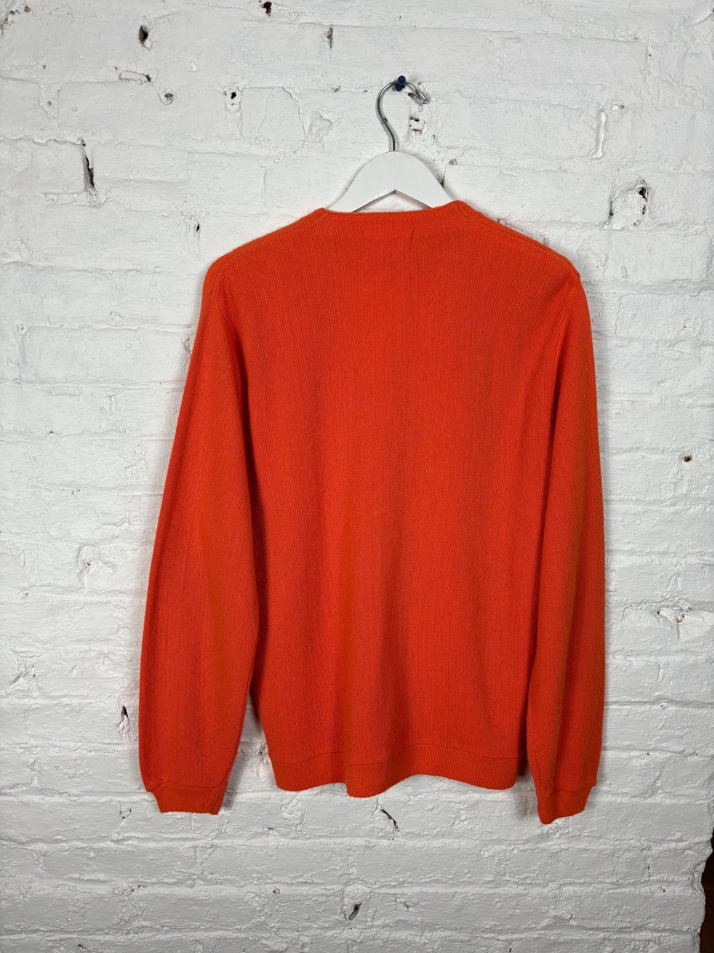 60's Mrs. Maisel Bright Tangerine Orange Grandpa Cardigan | L/XL