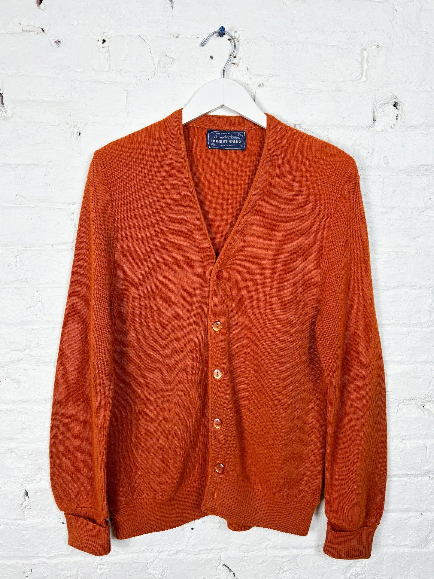 60's Mrs. Maisel Terracotta Orange Grandpa Cardigan | L/XL