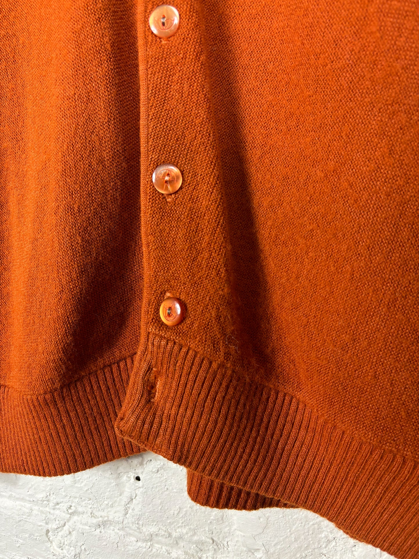 60's Mrs. Maisel Terracotta Orange Grandpa Cardigan | L/XL