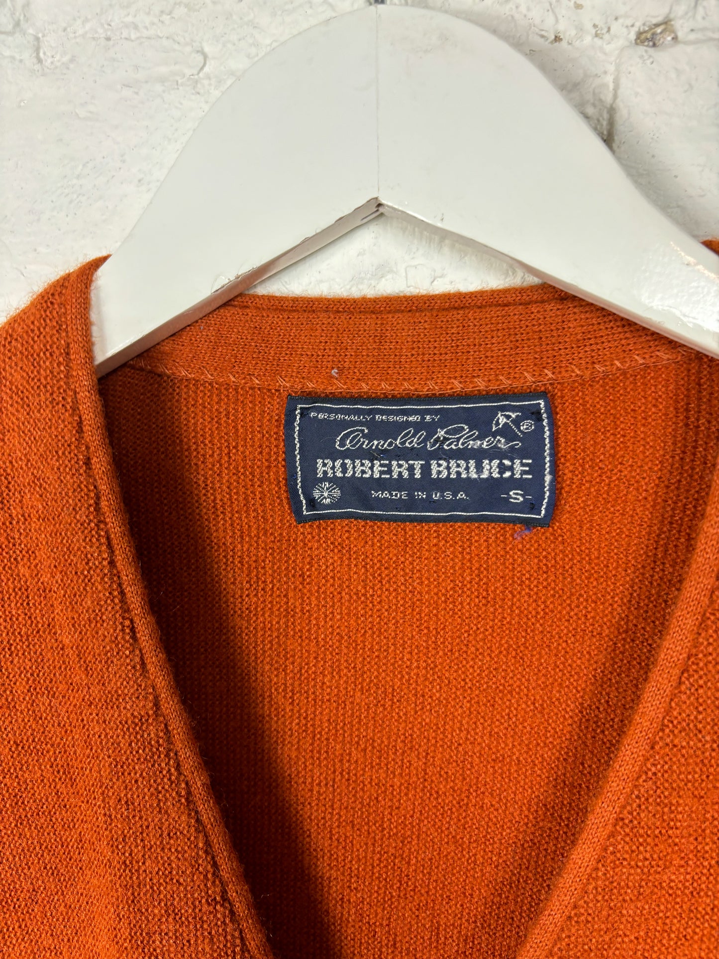 60's Mrs. Maisel Terracotta Orange Grandpa Cardigan | L/XL