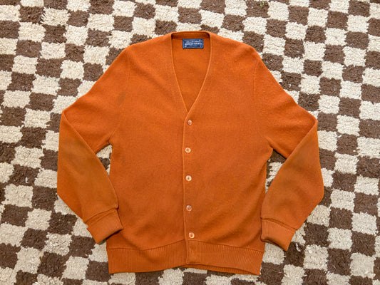 60's Mrs. Maisel Terracotta Orange Grandpa Cardigan | L/XL