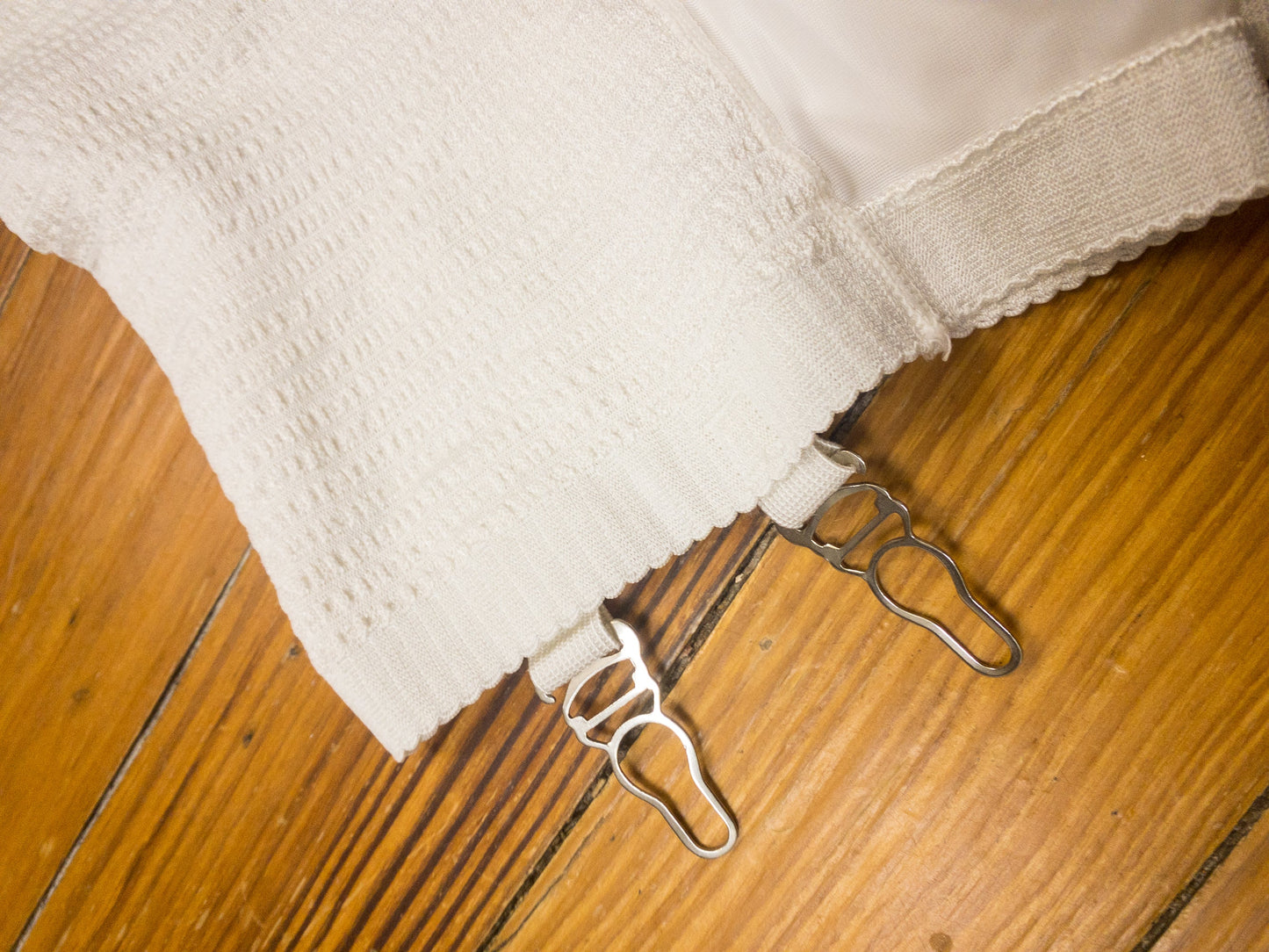 60's White Crinkle Girdle Shorts