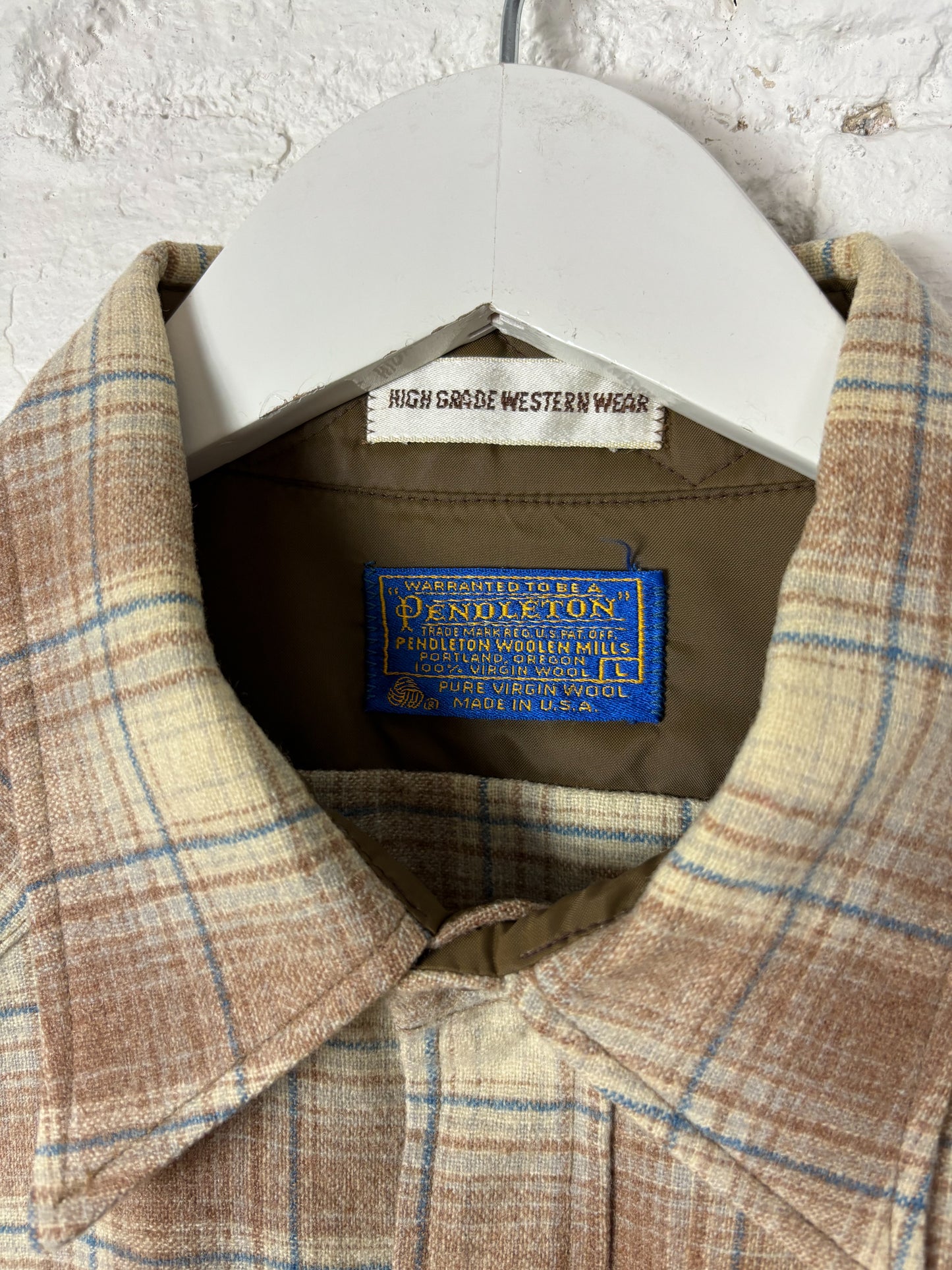 60's 70's Mrs. Maisel Pendleton Wool Flannel Western Shacket
