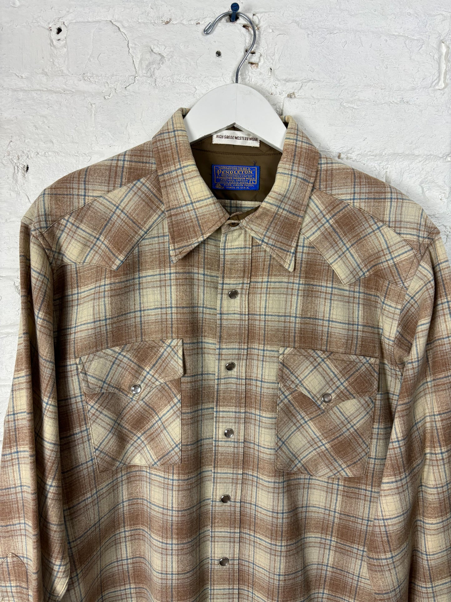 60's 70's Mrs. Maisel Pendleton Wool Flannel Western Shacket