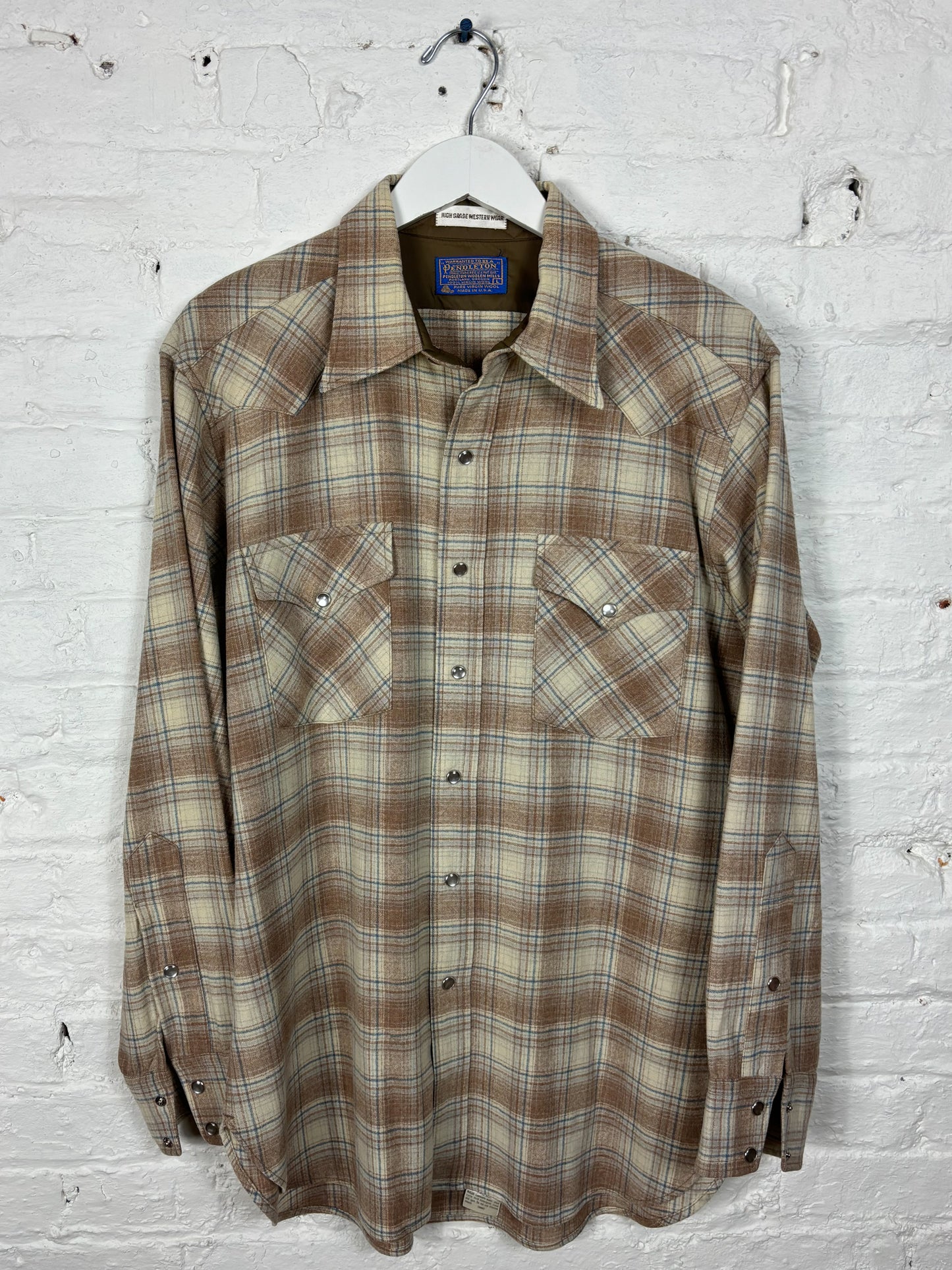 60's 70's Mrs. Maisel Pendleton Wool Flannel Western Shacket