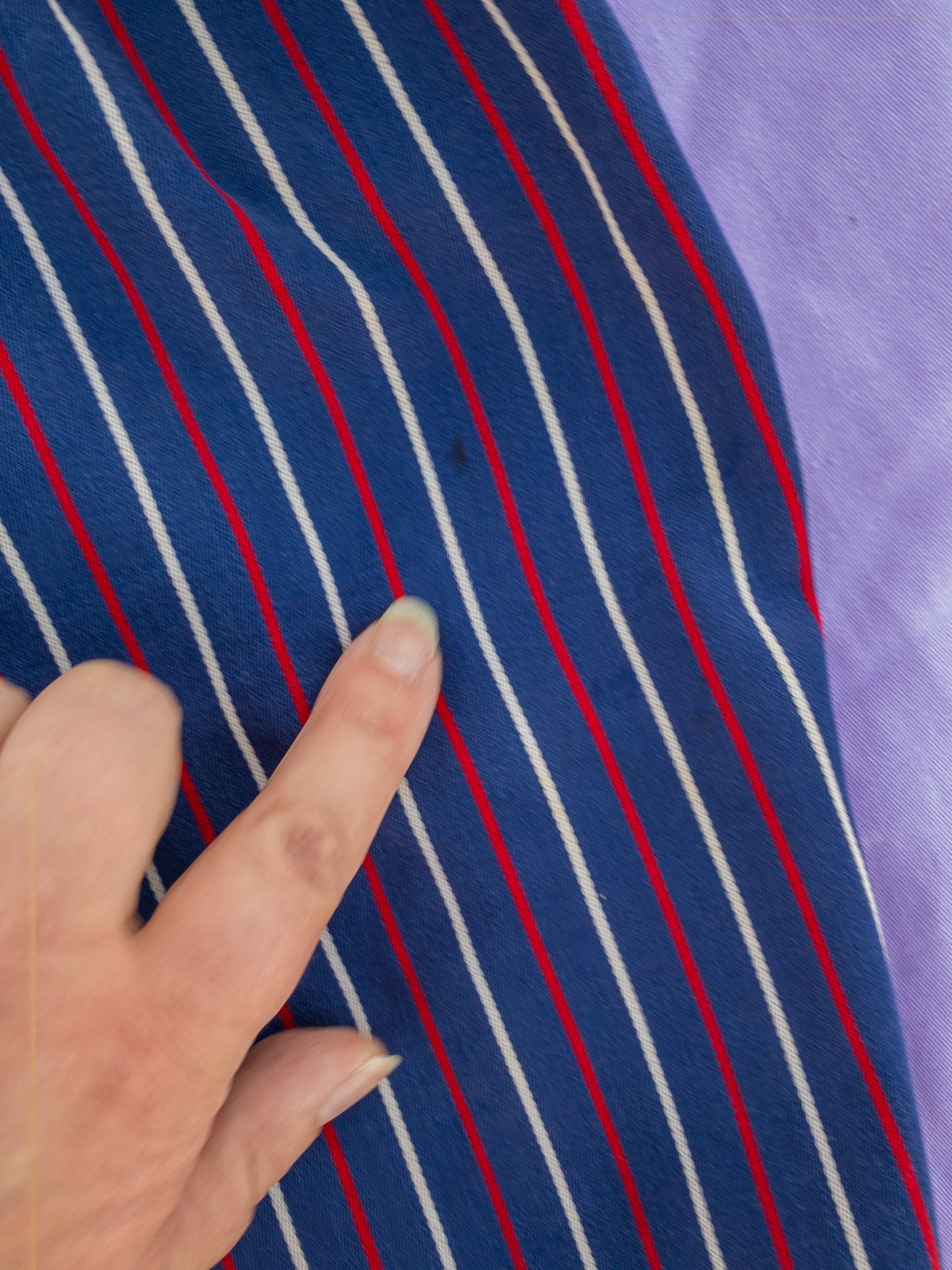50s 60s Jantzen Navy Stripe Wide Crop Pant | 28"