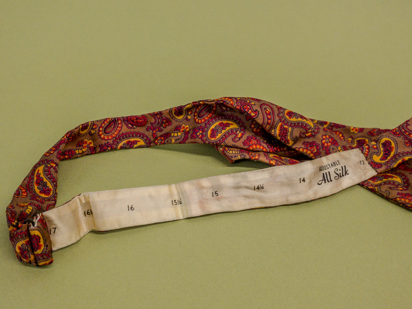 50's Brown & Red Paisley Self-Tie Bowtie
