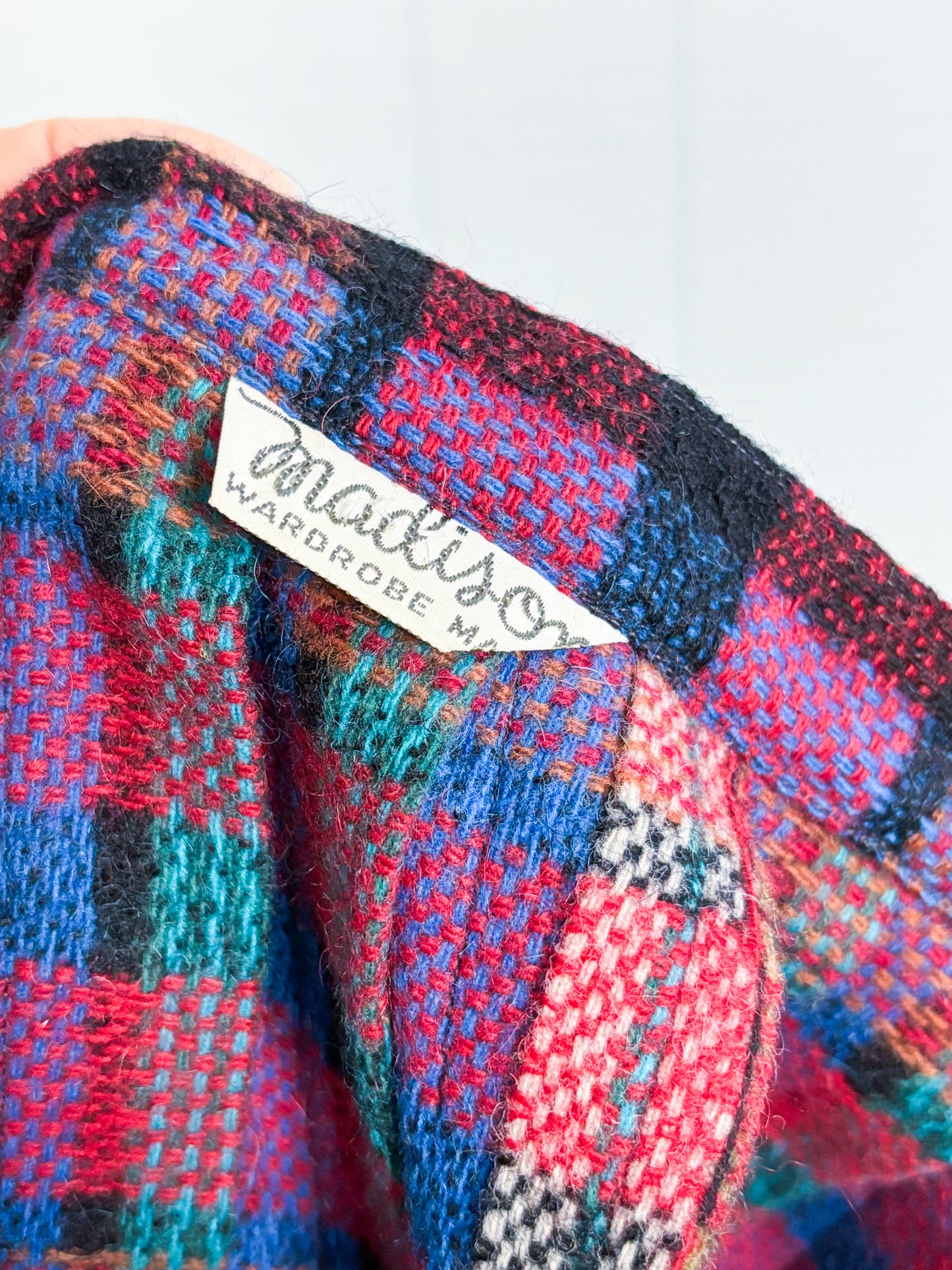 50's 60's Mrs. Maisel Purple Plaid Pleated Skirt | W: 26"