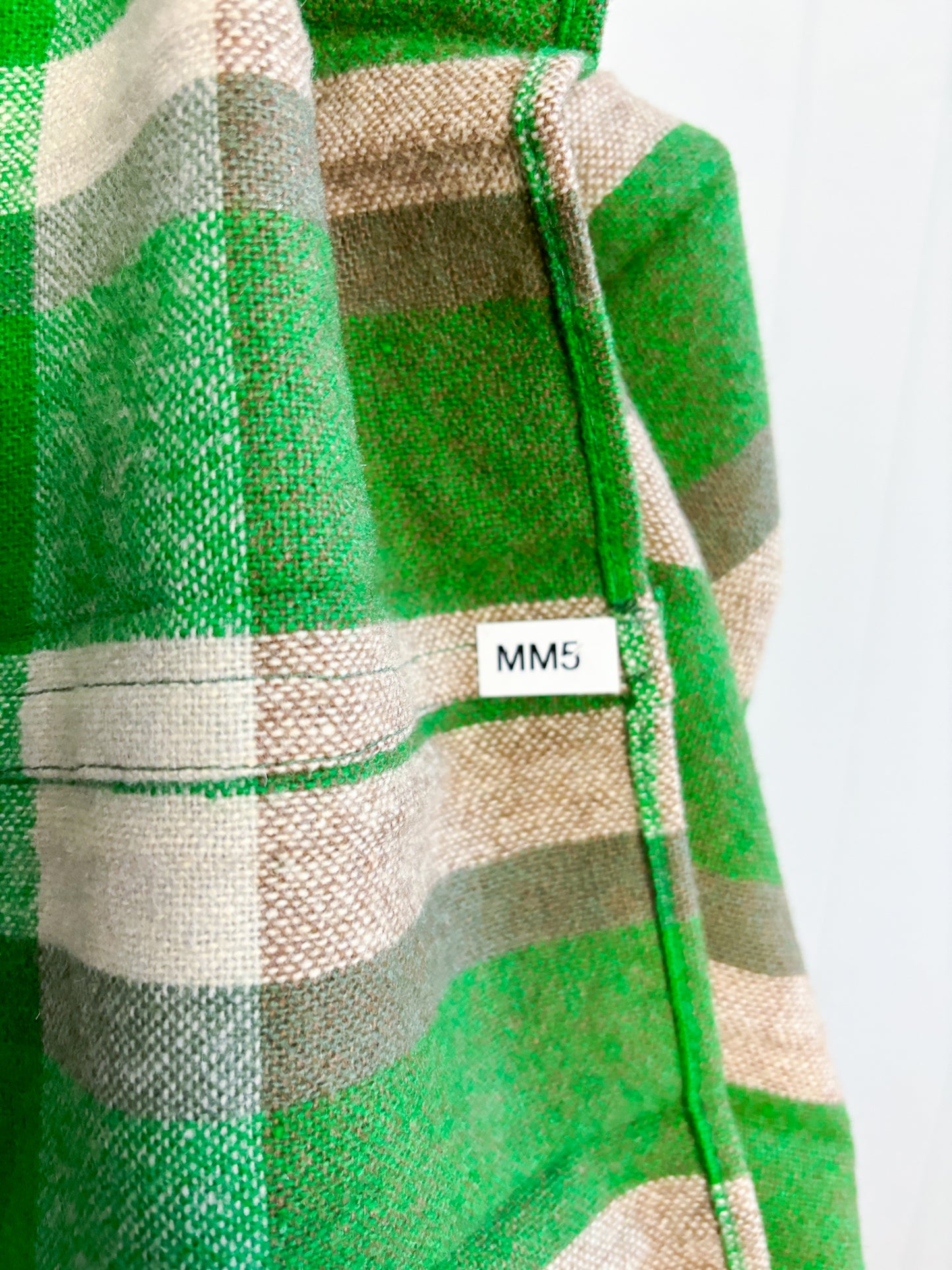 50's 60's Mrs. Maisel Green Plaid Pleated Skirt | W: 25"