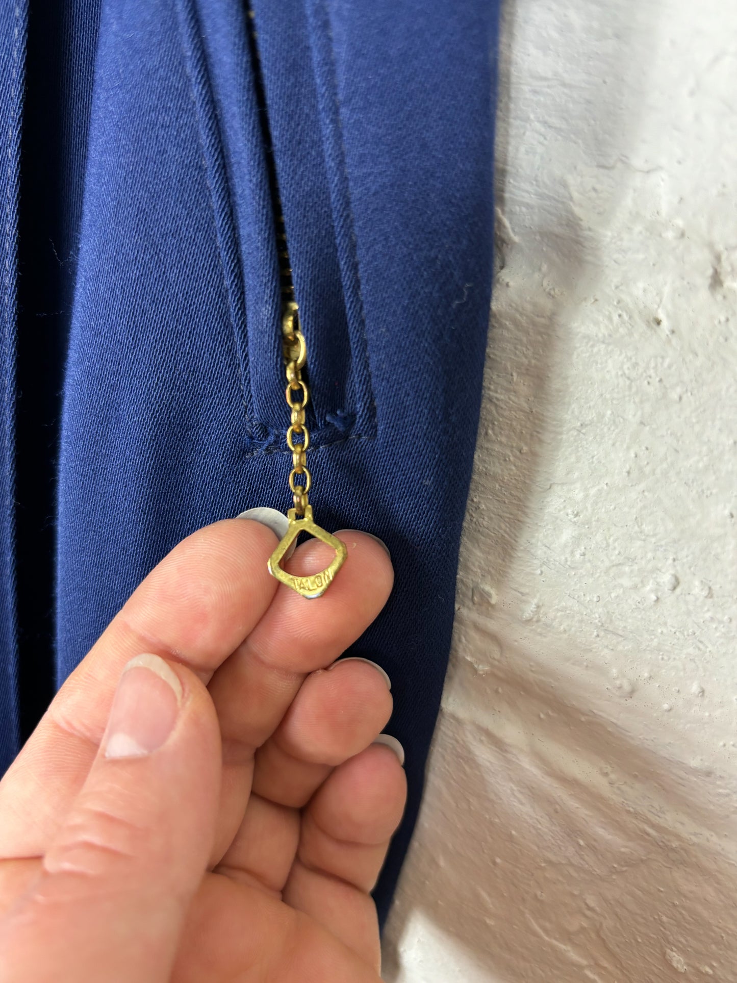 40's Navy Blue Wool High Waist Ski Pants | W: 28"