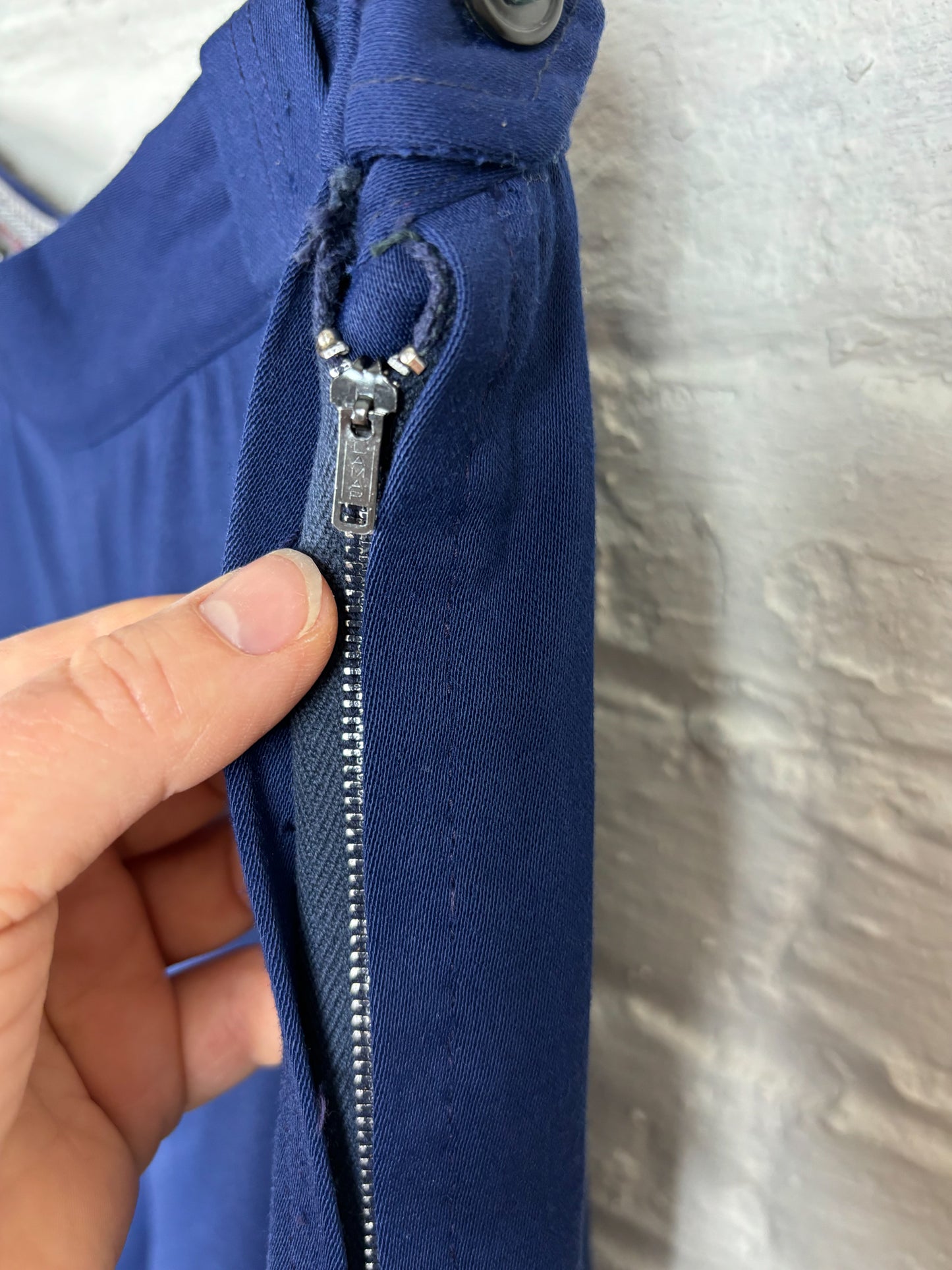 40's Navy Blue Wool High Waist Ski Pants | W: 28"