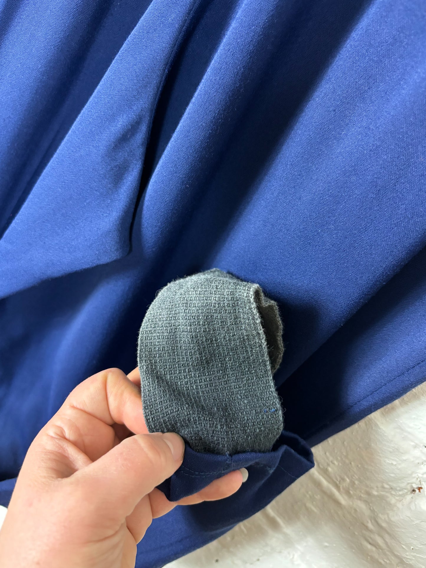 40's Navy Blue Wool High Waist Ski Pants | W: 28"