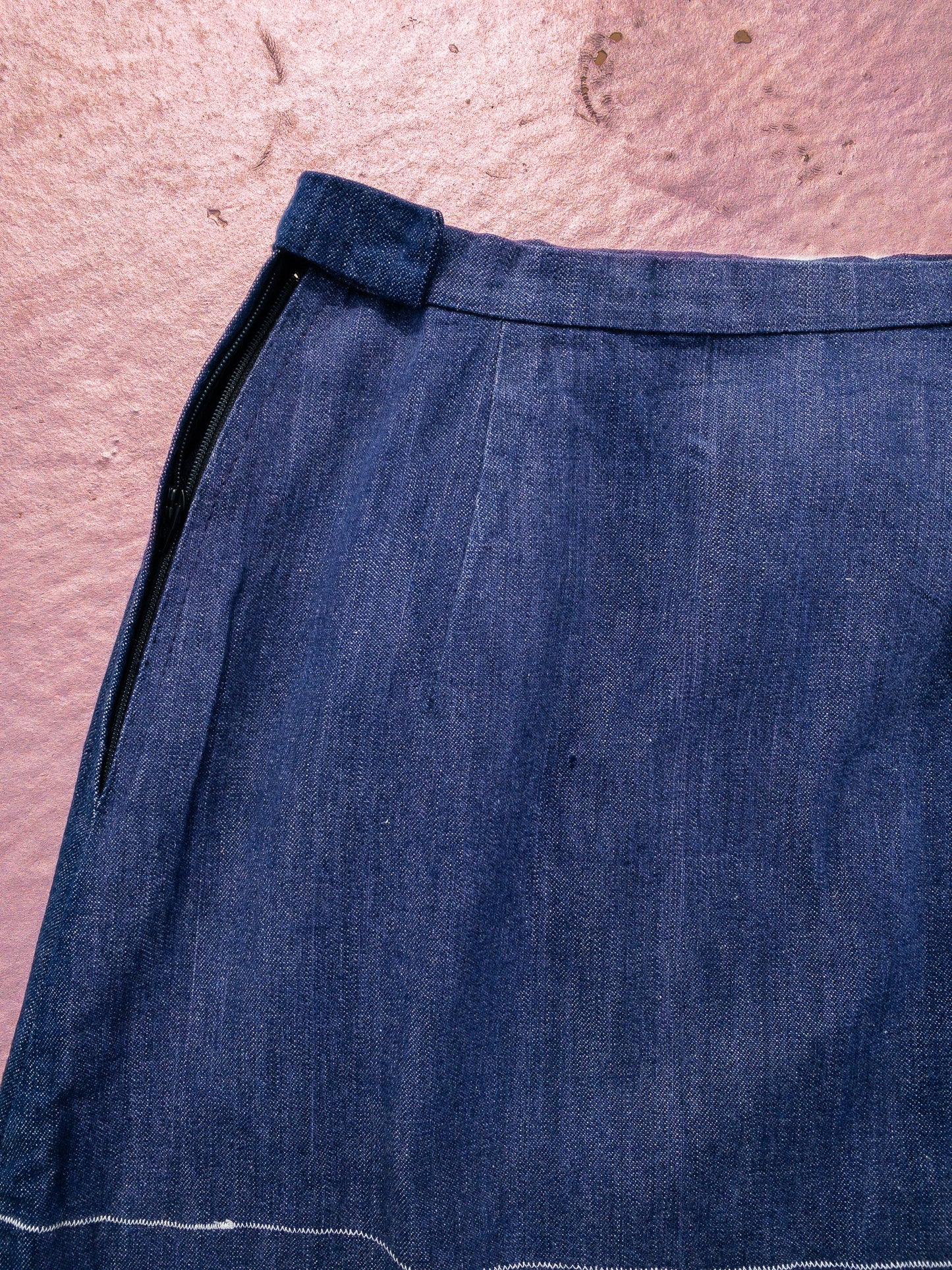 70's Denim A-Line Mini Skirt
