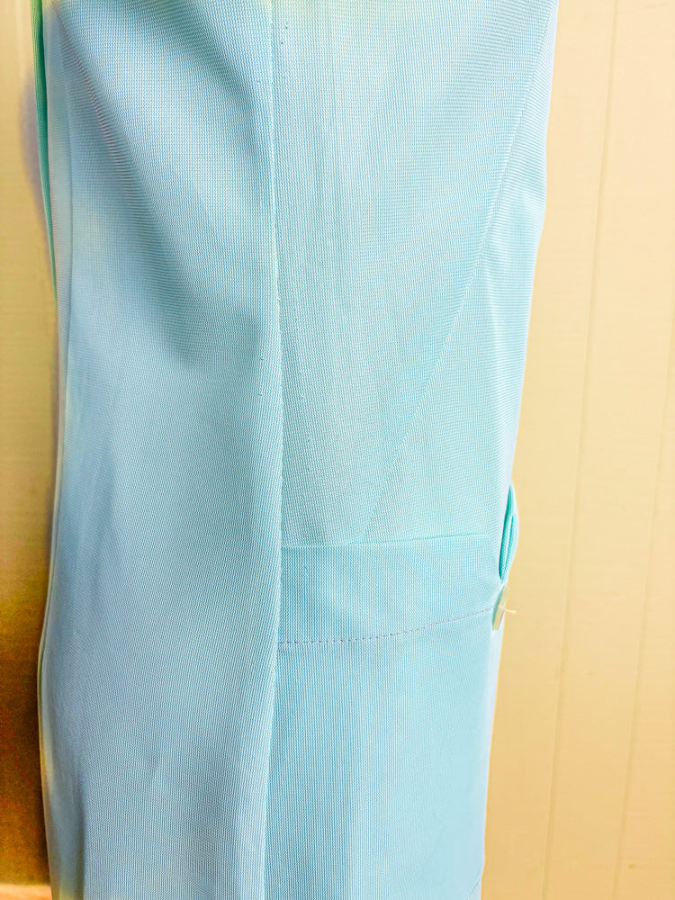 60s Mrs. Maisel Teal Tricot Shift | M