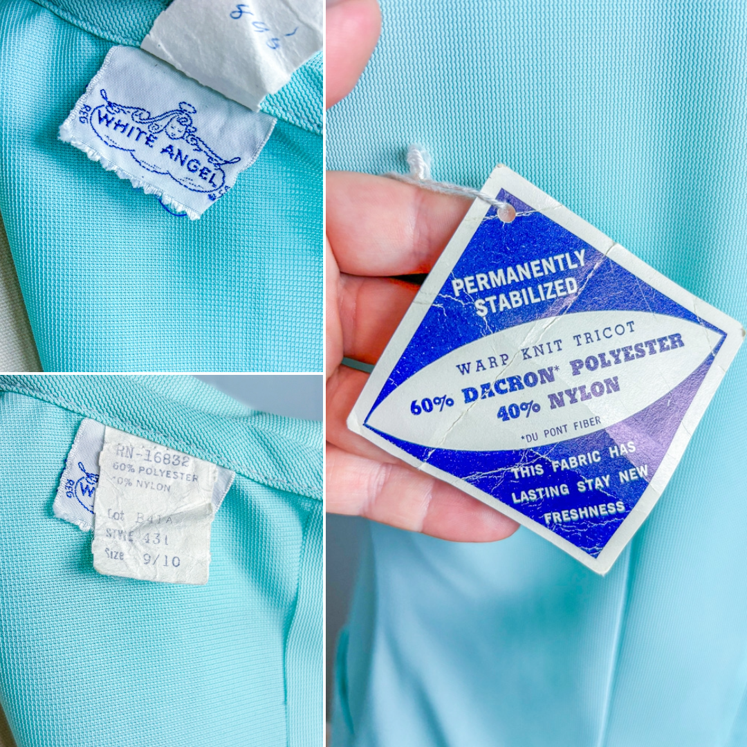 60s Mrs. Maisel Teal Tricot Shift | M