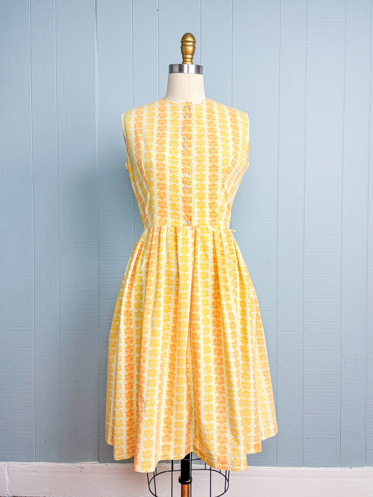 60s Mrs Maisel Daisies in Sunshine Day Dress | S/M