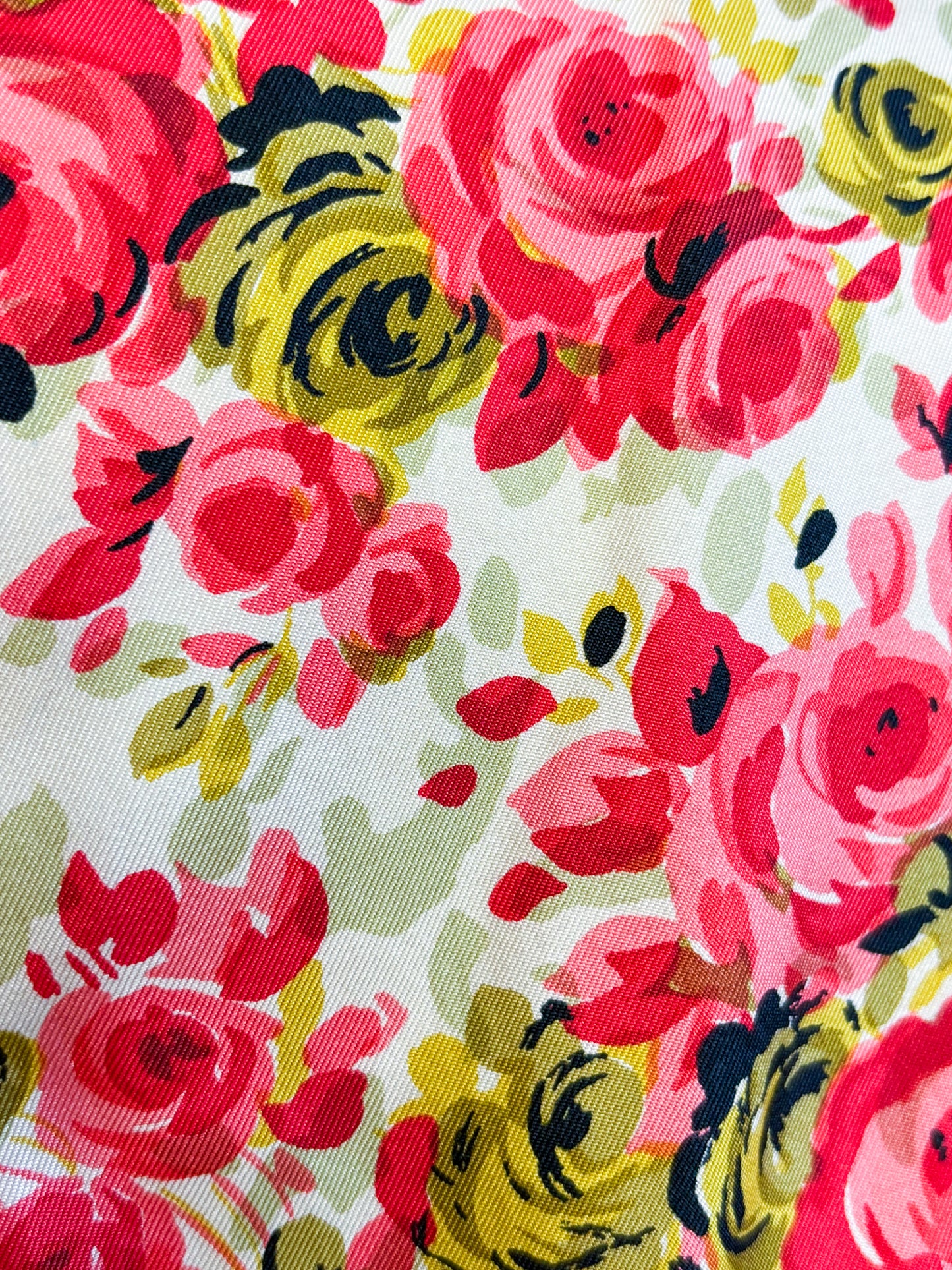 50's 60's Mrs Maisel Red Roses in Bloom Cocktail Dress | S/M