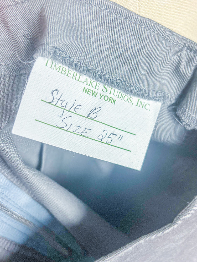 Repro 50s Mrs. Maisel Grey Twill Tap Shorts | W: 24"